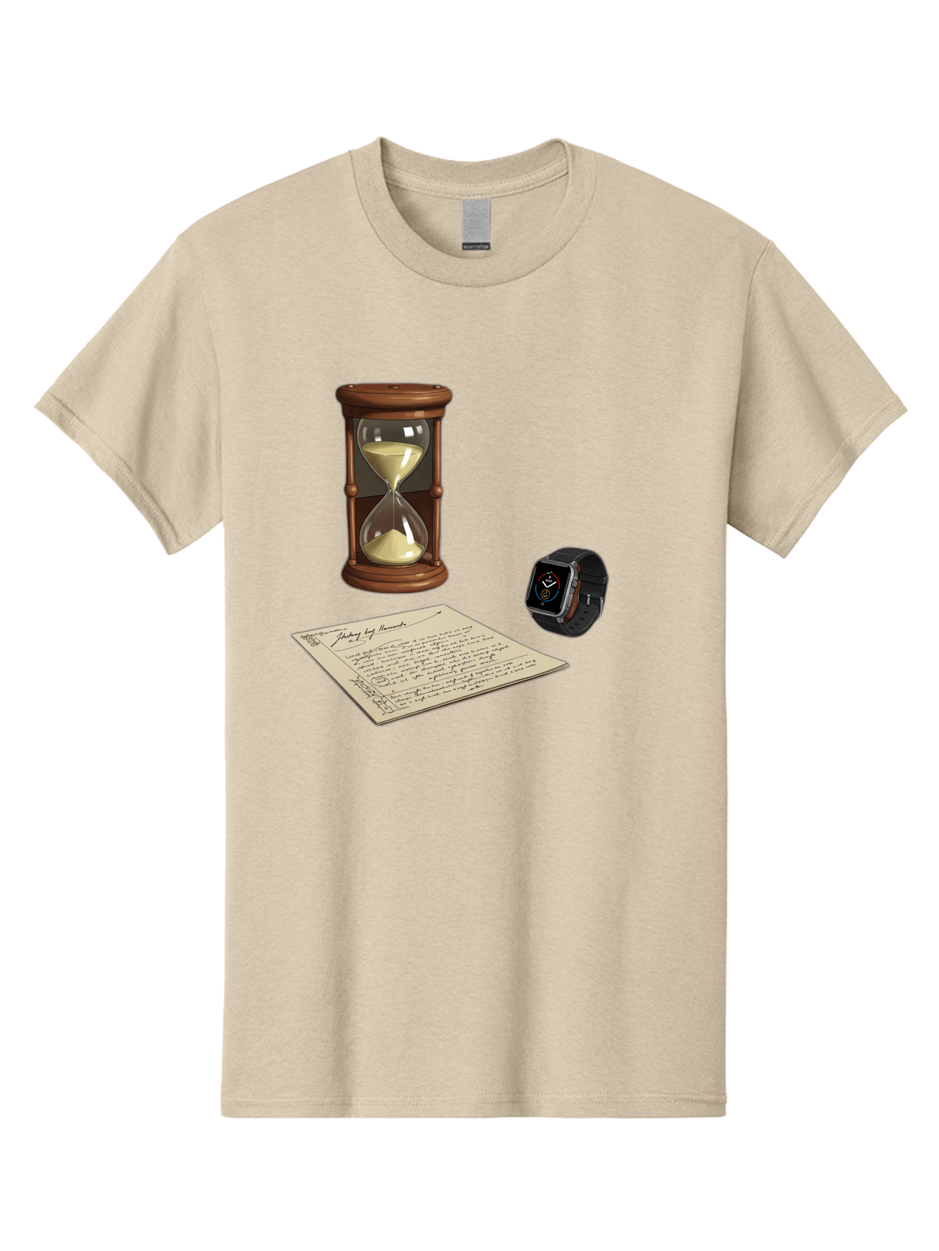 Hourglass-Watch-Letter Men'S Graphic Tee, 100% Cotton, Comfortable Casual Summer Wear, Machine Washable, Vintage Camera, Old Camera, Antique Camera, Black Camera, Classic Photography, Photography Equipment, Nostalgic Device, Film Camera, Bag597