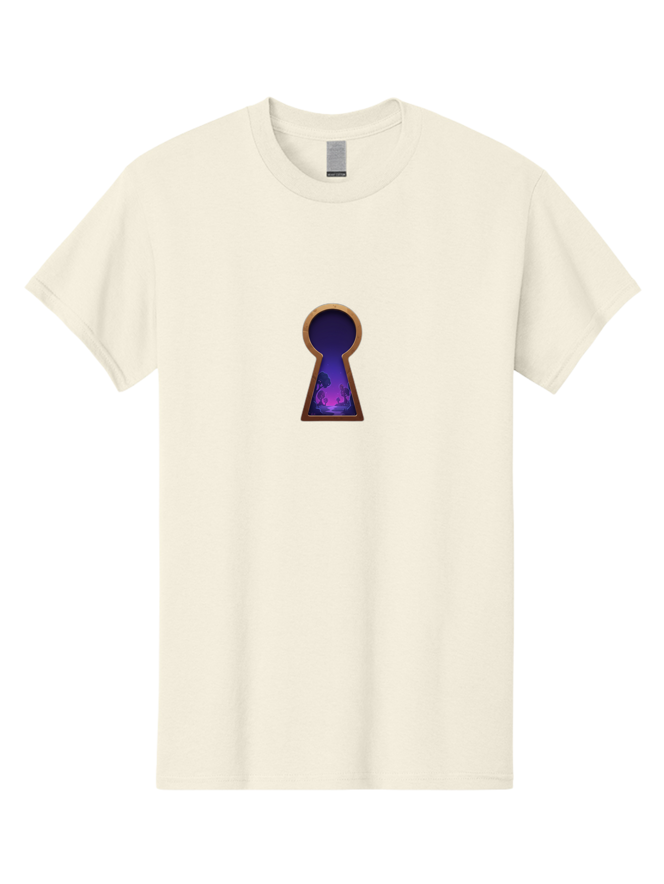 Keyhole-With-Purple-Scenery Men'S Graphic Tee, 100% Cotton, Comfortable Casual Summer Wear, Machine Washable, Vintage Camera, Old Camera, Antique Camera, Black Camera, Classic Photography, Photography Equipment, Nostalgic Device, Film Camera, Bag638