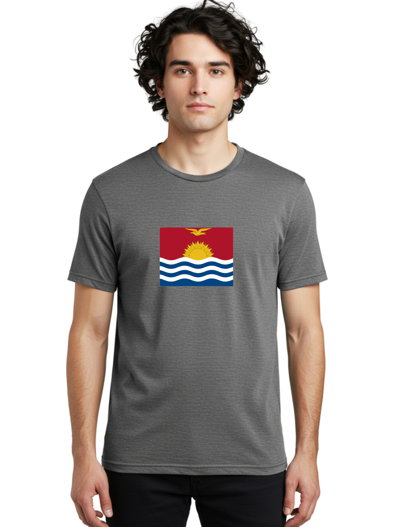 Kiribati-Flag-1 Men'S Graphic Tee, 100% Cotton, Comfortable Casual Summer Wear, Machine Washable, Vintage Camera, Old Camera, Antique Camera, Black Camera, Classic Photography, Photography Equipment, Nostalgic Device, Film Camera, Camera Art Bag643