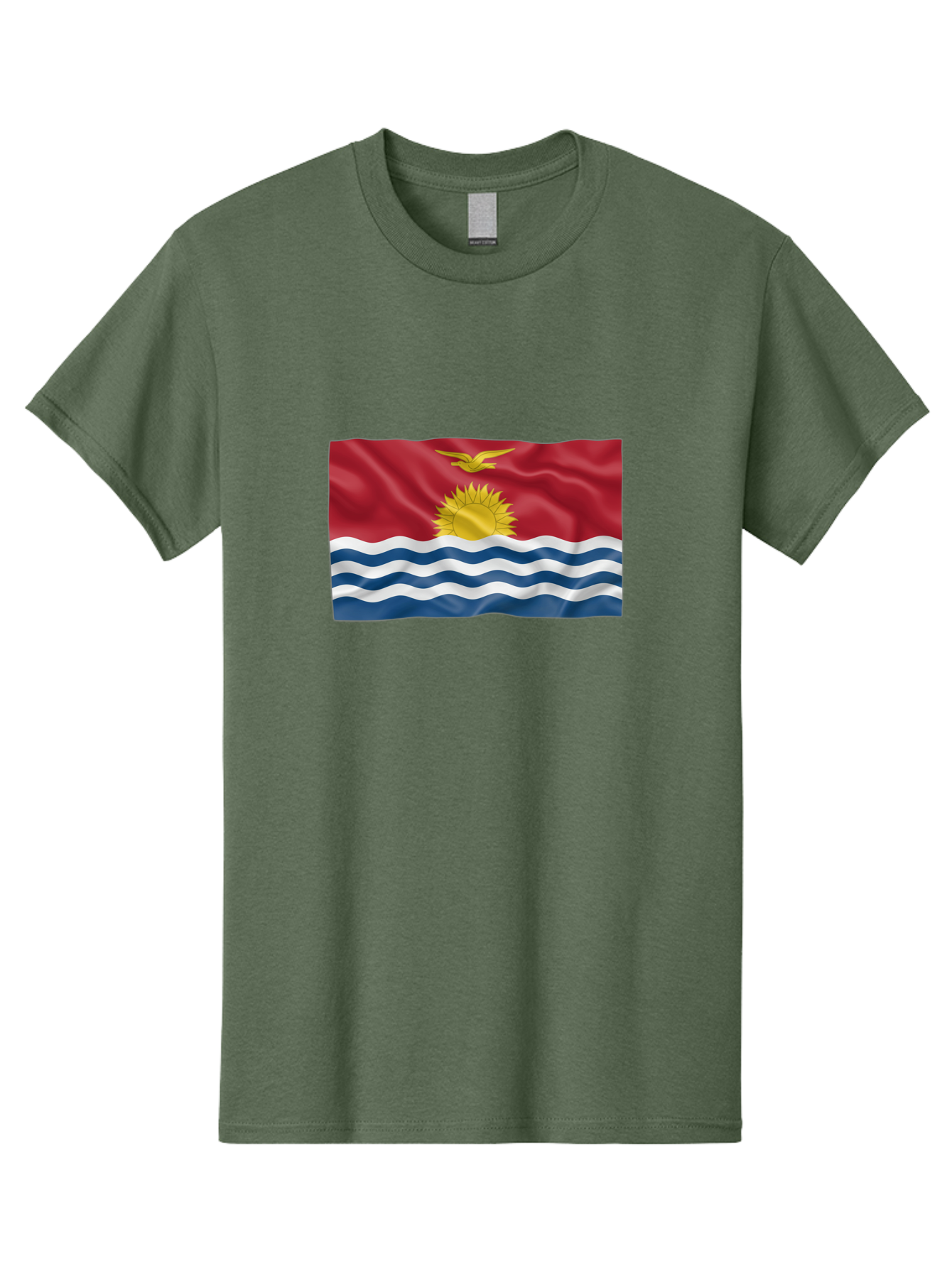 Kiribati-Flag-2 Men'S Graphic Tee, 100% Cotton, Comfortable Casual Summer Wear, Machine Washable, Vintage Camera, Old Camera, Antique Camera, Black Camera, Classic Photography, Photography Equipment, Nostalgic Device, Film Camera, Camera Art Bag644
