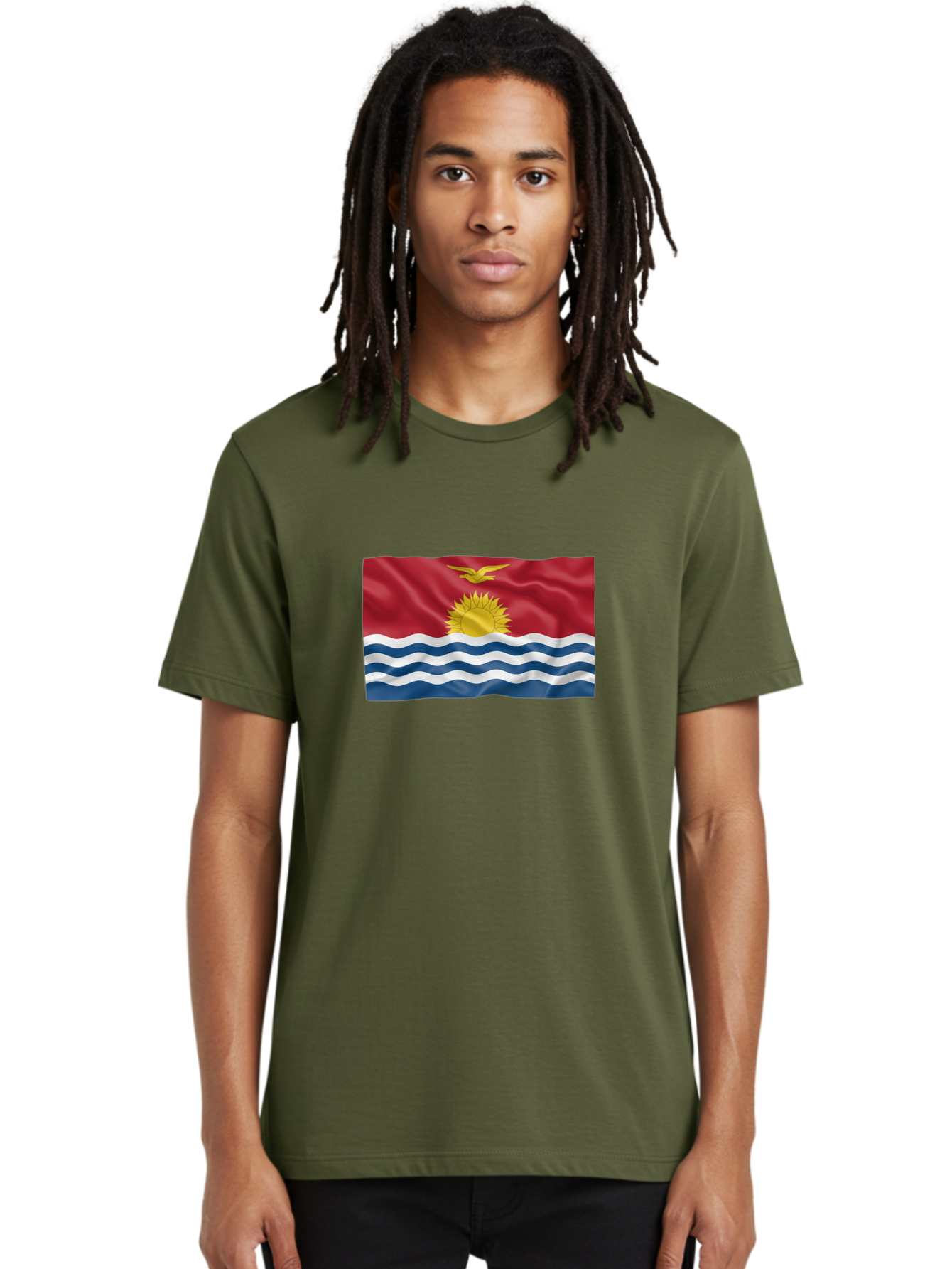 Kiribati-Flag-2 Men'S Graphic Tee, 100% Cotton, Comfortable Casual Summer Wear, Machine Washable, Vintage Camera, Old Camera, Antique Camera, Black Camera, Classic Photography, Photography Equipment, Nostalgic Device, Film Camera, Camera Art Bag644