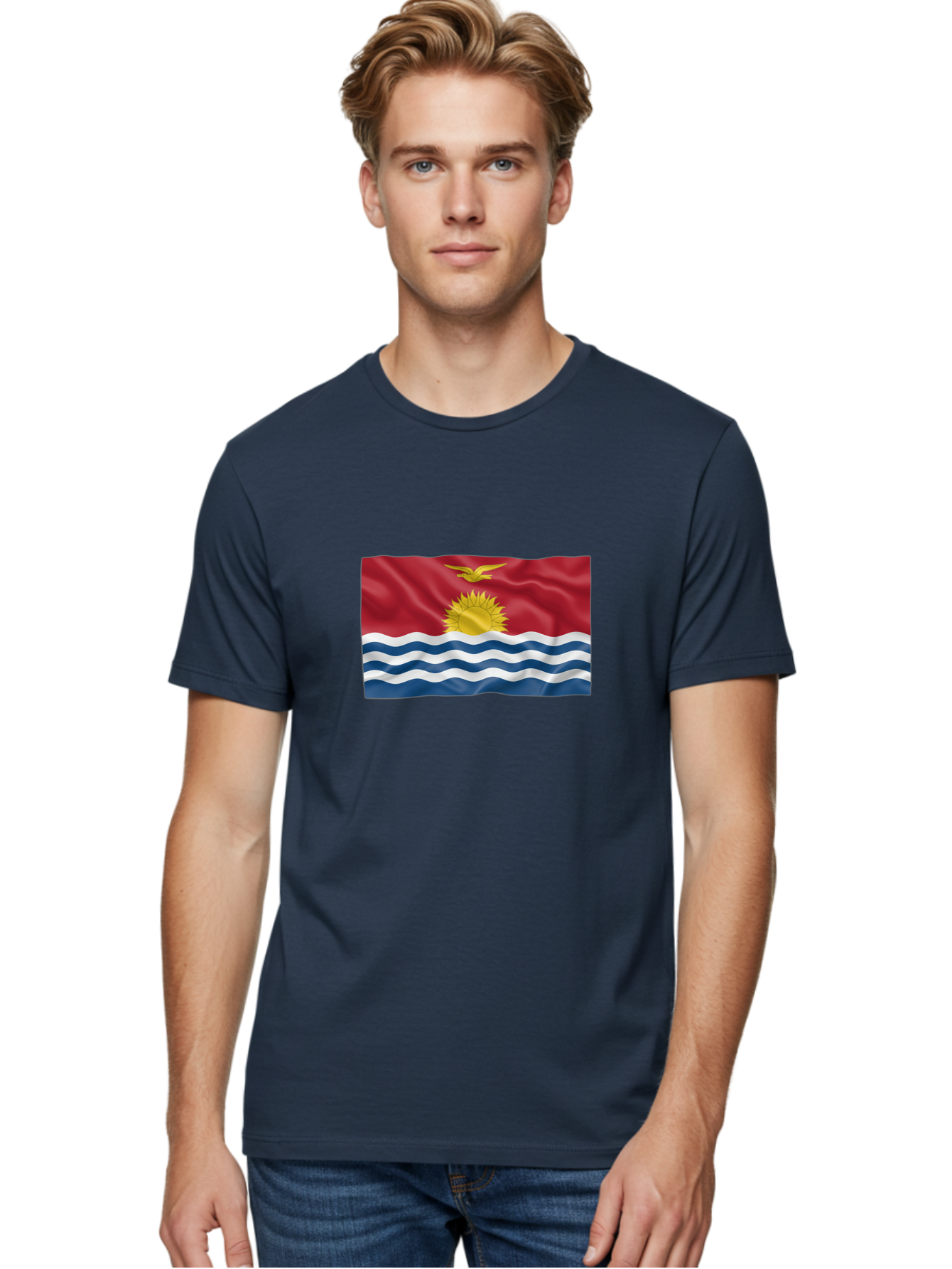 Kiribati-Flag-2 Men'S Graphic Tee, 100% Cotton, Comfortable Casual Summer Wear, Machine Washable, Vintage Camera, Old Camera, Antique Camera, Black Camera, Classic Photography, Photography Equipment, Nostalgic Device, Film Camera, Camera Art Bag644