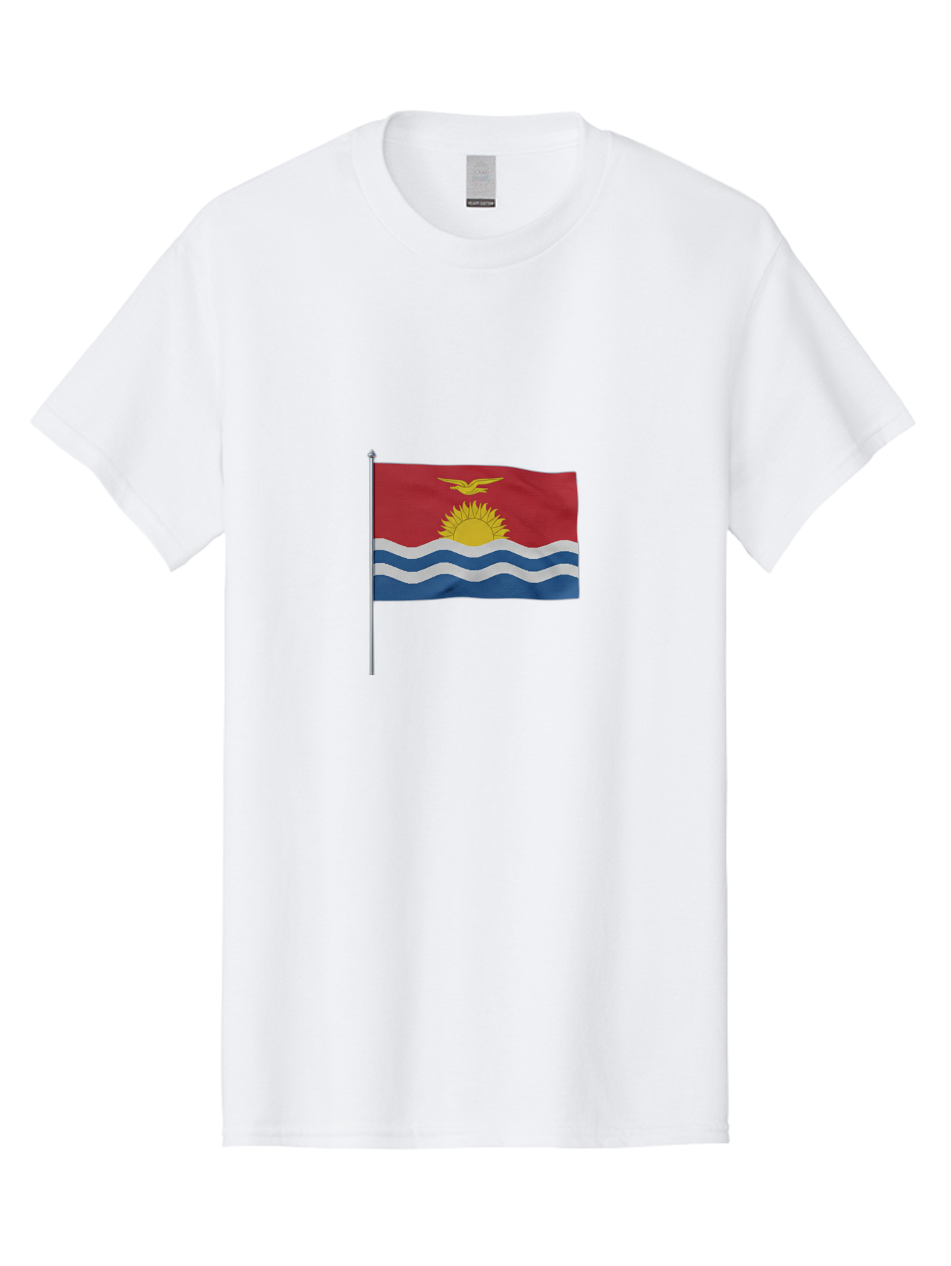 Kiribati-Flag-3 Men'S Graphic Tee, 100% Cotton, Comfortable Casual Summer Wear, Machine Washable, Vintage Camera, Old Camera, Antique Camera, Black Camera, Classic Photography, Photography Equipment, Nostalgic Device, Film Camera, Camera Art Bag645