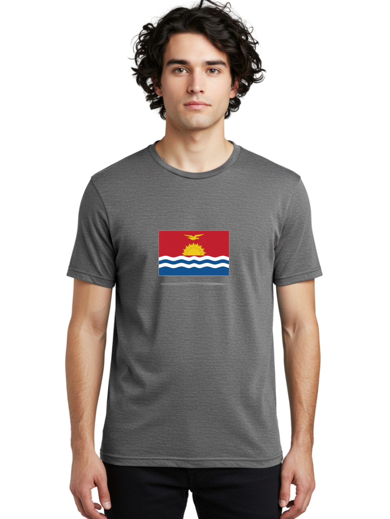Kiribati-Flag-4 Men'S Graphic Tee, 100% Cotton, Comfortable Casual Summer Wear, Machine Washable, Vintage Camera, Old Camera, Antique Camera, Black Camera, Classic Photography, Photography Equipment, Nostalgic Device, Film Camera, Camera Art Bag646