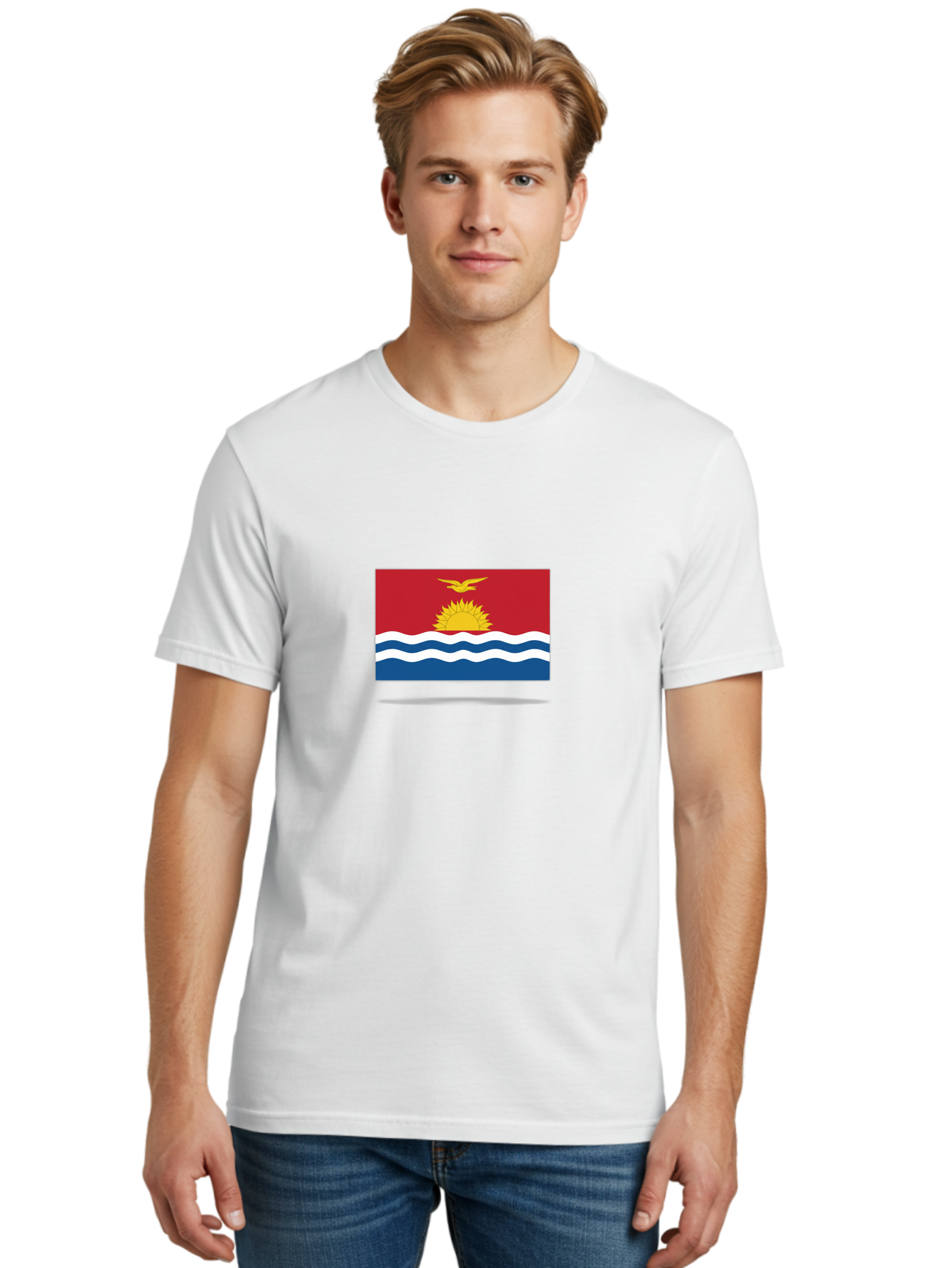 Kiribati-Flag-4 Men'S Graphic Tee, 100% Cotton, Comfortable Casual Summer Wear, Machine Washable, Vintage Camera, Old Camera, Antique Camera, Black Camera, Classic Photography, Photography Equipment, Nostalgic Device, Film Camera, Camera Art Bag646