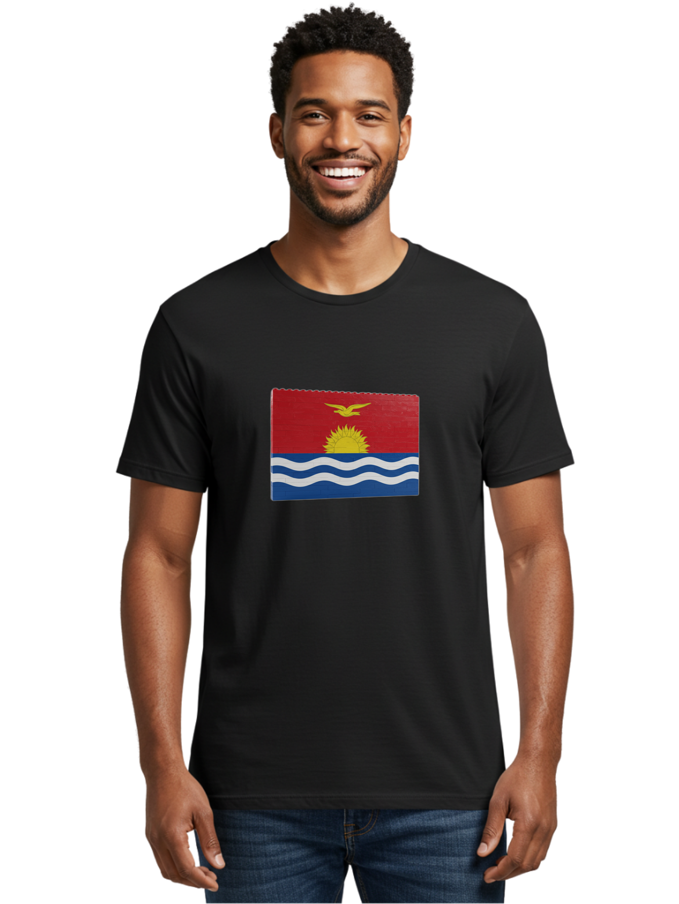 Kiribati-Flag-5 Men'S Graphic Tee, 100% Cotton, Comfortable Casual Summer Wear, Machine Washable, Vintage Camera, Old Camera, Antique Camera, Black Camera, Classic Photography, Photography Equipment, Nostalgic Device, Film Camera, Camera Art Bag647