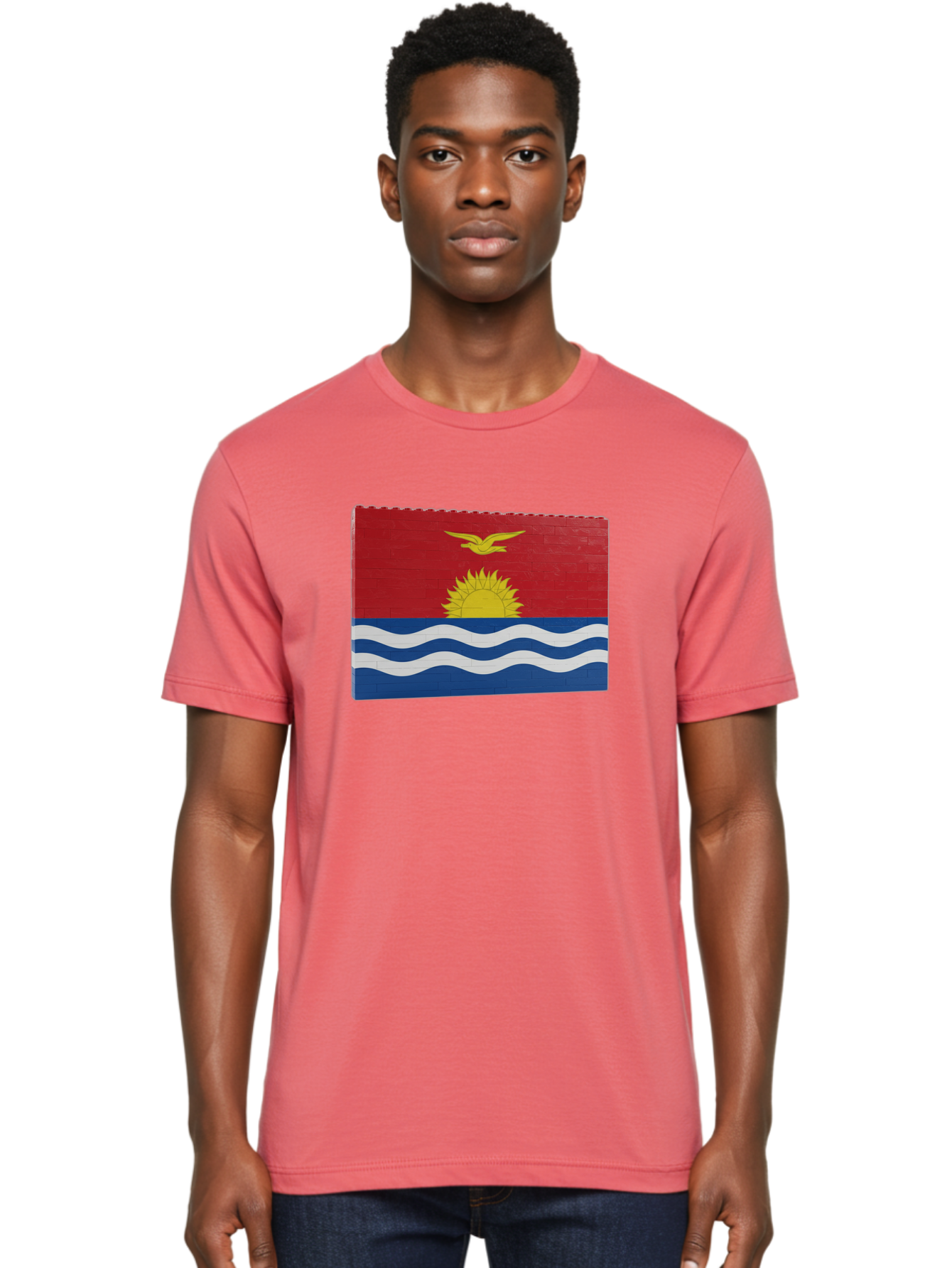Kiribati-Flag-5 Men'S Graphic Tee, 100% Cotton, Comfortable Casual Summer Wear, Machine Washable, Vintage Camera, Old Camera, Antique Camera, Black Camera, Classic Photography, Photography Equipment, Nostalgic Device, Film Camera, Camera Art Bag647