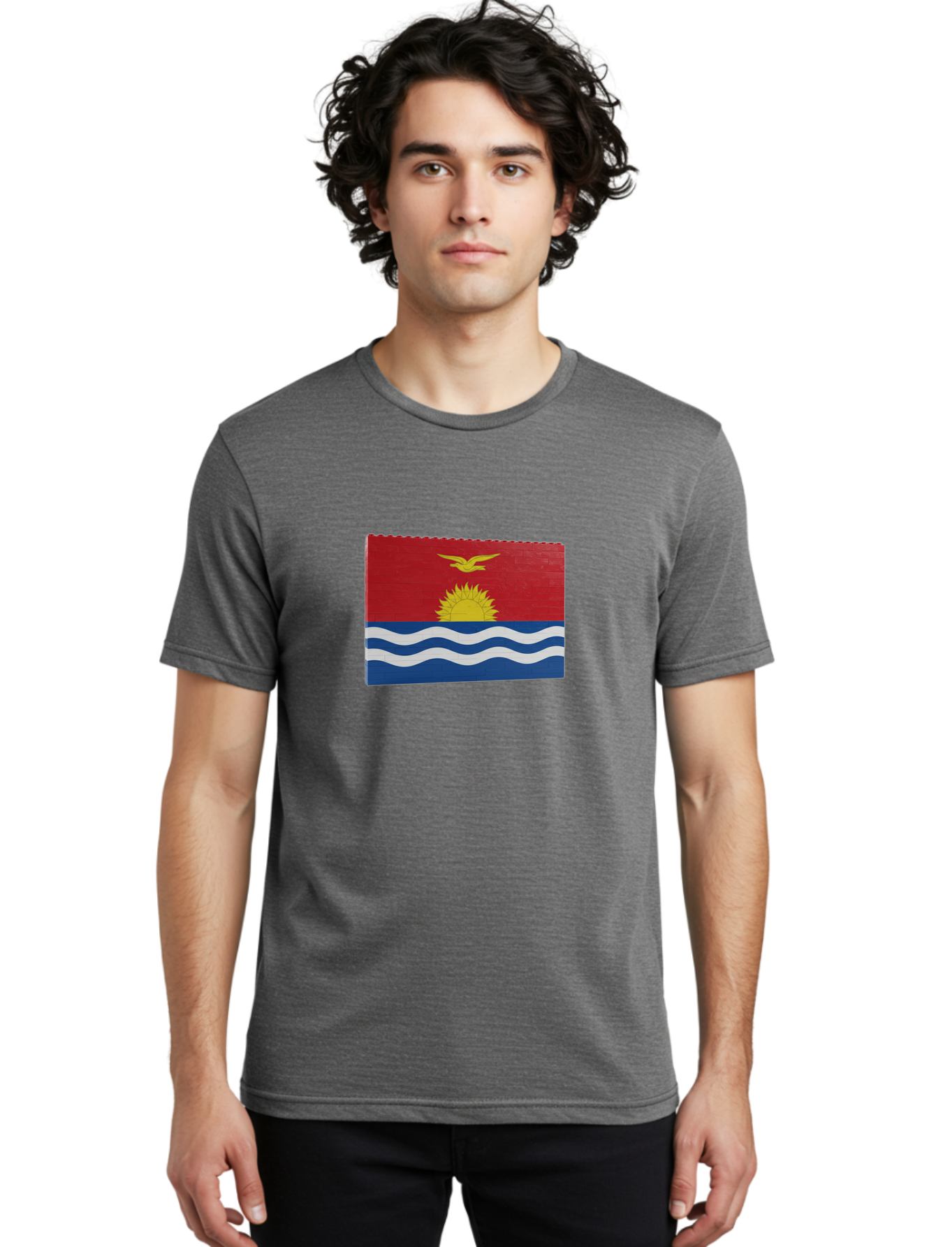 Kiribati-Flag-5 Men'S Graphic Tee, 100% Cotton, Comfortable Casual Summer Wear, Machine Washable, Vintage Camera, Old Camera, Antique Camera, Black Camera, Classic Photography, Photography Equipment, Nostalgic Device, Film Camera, Camera Art Bag647