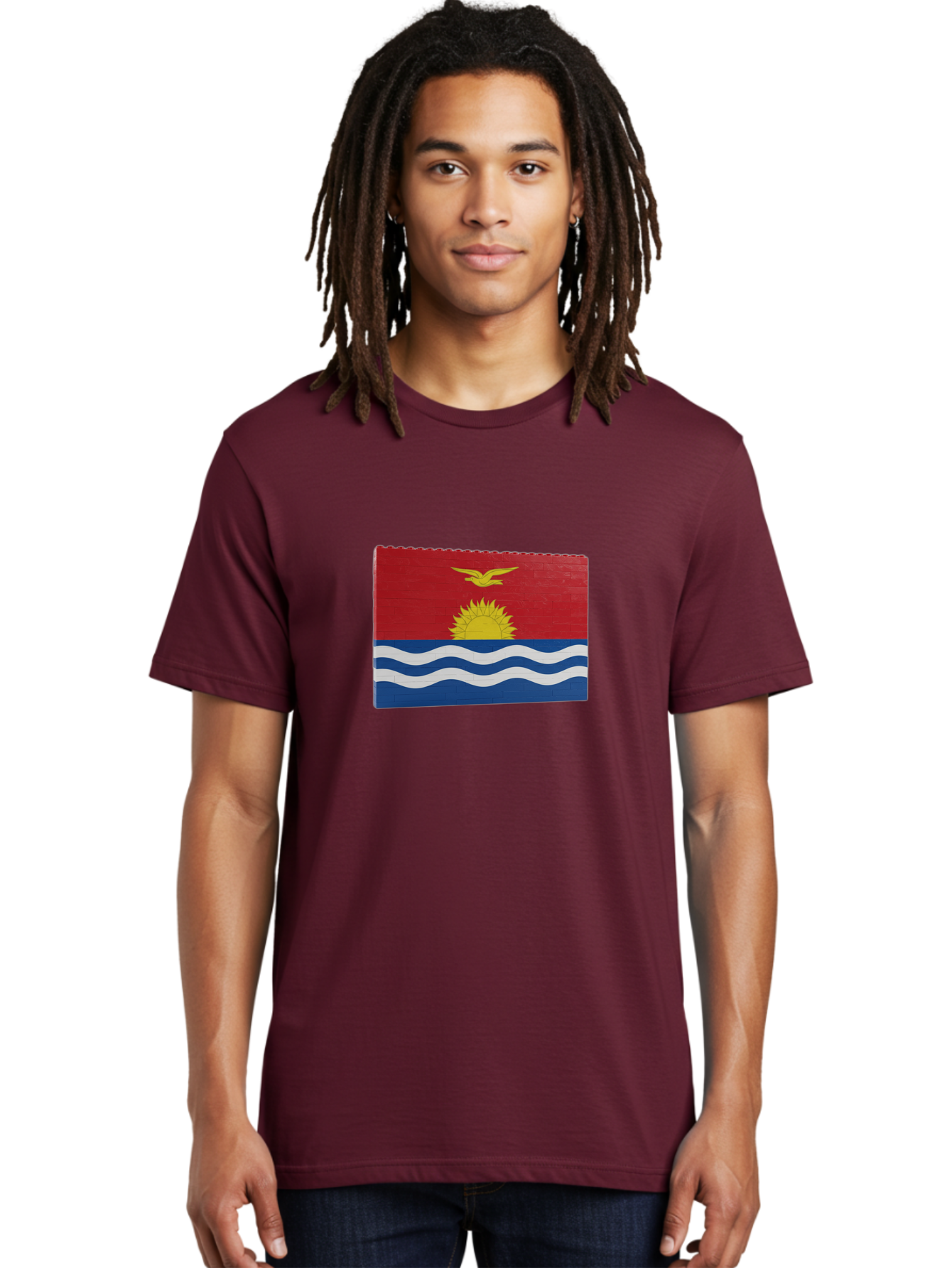 Kiribati-Flag-5 Men'S Graphic Tee, 100% Cotton, Comfortable Casual Summer Wear, Machine Washable, Vintage Camera, Old Camera, Antique Camera, Black Camera, Classic Photography, Photography Equipment, Nostalgic Device, Film Camera, Camera Art Bag647