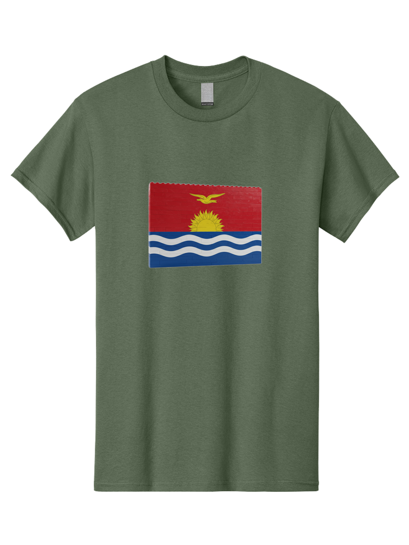 Kiribati-Flag-5 Men'S Graphic Tee, 100% Cotton, Comfortable Casual Summer Wear, Machine Washable, Vintage Camera, Old Camera, Antique Camera, Black Camera, Classic Photography, Photography Equipment, Nostalgic Device, Film Camera, Camera Art Bag647