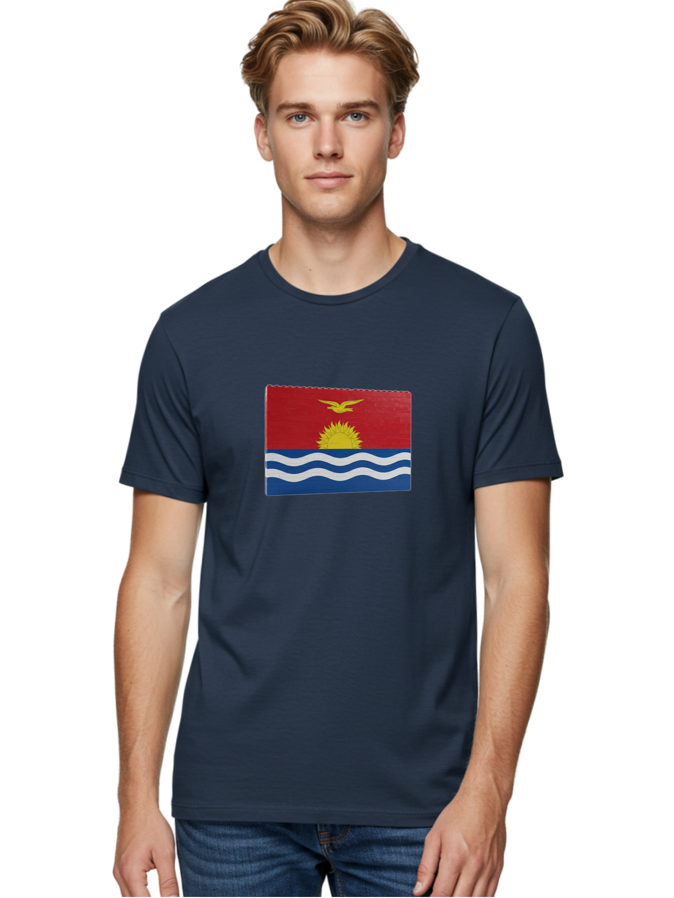 Kiribati-Flag-5 Men'S Graphic Tee, 100% Cotton, Comfortable Casual Summer Wear, Machine Washable, Vintage Camera, Old Camera, Antique Camera, Black Camera, Classic Photography, Photography Equipment, Nostalgic Device, Film Camera, Camera Art Bag647