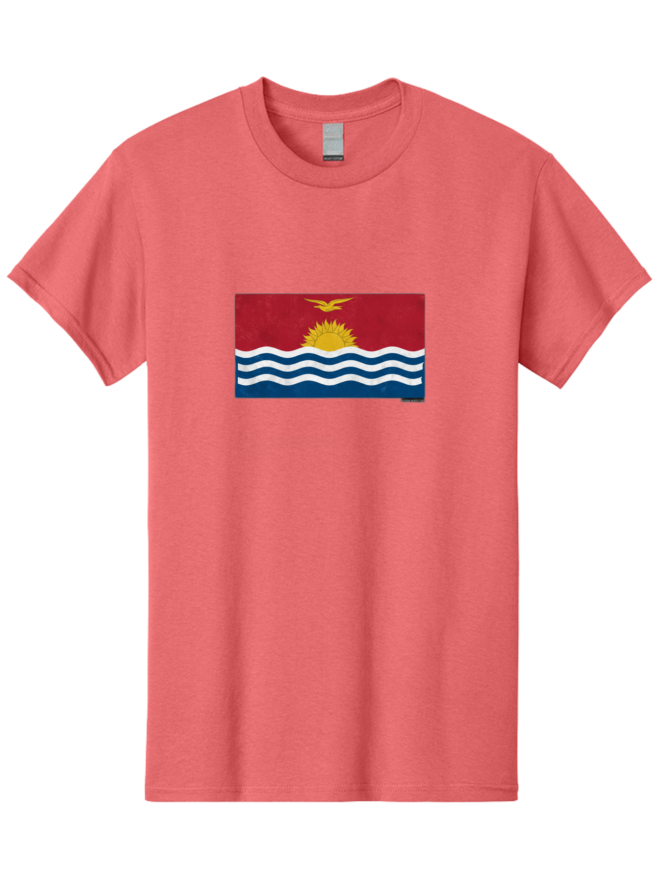 Kiribati-Flag-7 Men'S Graphic Tee, 100% Cotton, Comfortable Casual Summer Wear, Machine Washable, Vintage Camera, Old Camera, Antique Camera, Black Camera, Classic Photography, Photography Equipment, Nostalgic Device, Film Camera, Camera Art Bag649