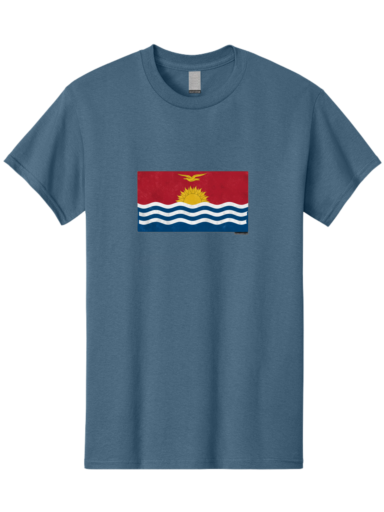 Kiribati-Flag-7 Men'S Graphic Tee, 100% Cotton, Comfortable Casual Summer Wear, Machine Washable, Vintage Camera, Old Camera, Antique Camera, Black Camera, Classic Photography, Photography Equipment, Nostalgic Device, Film Camera, Camera Art Bag649