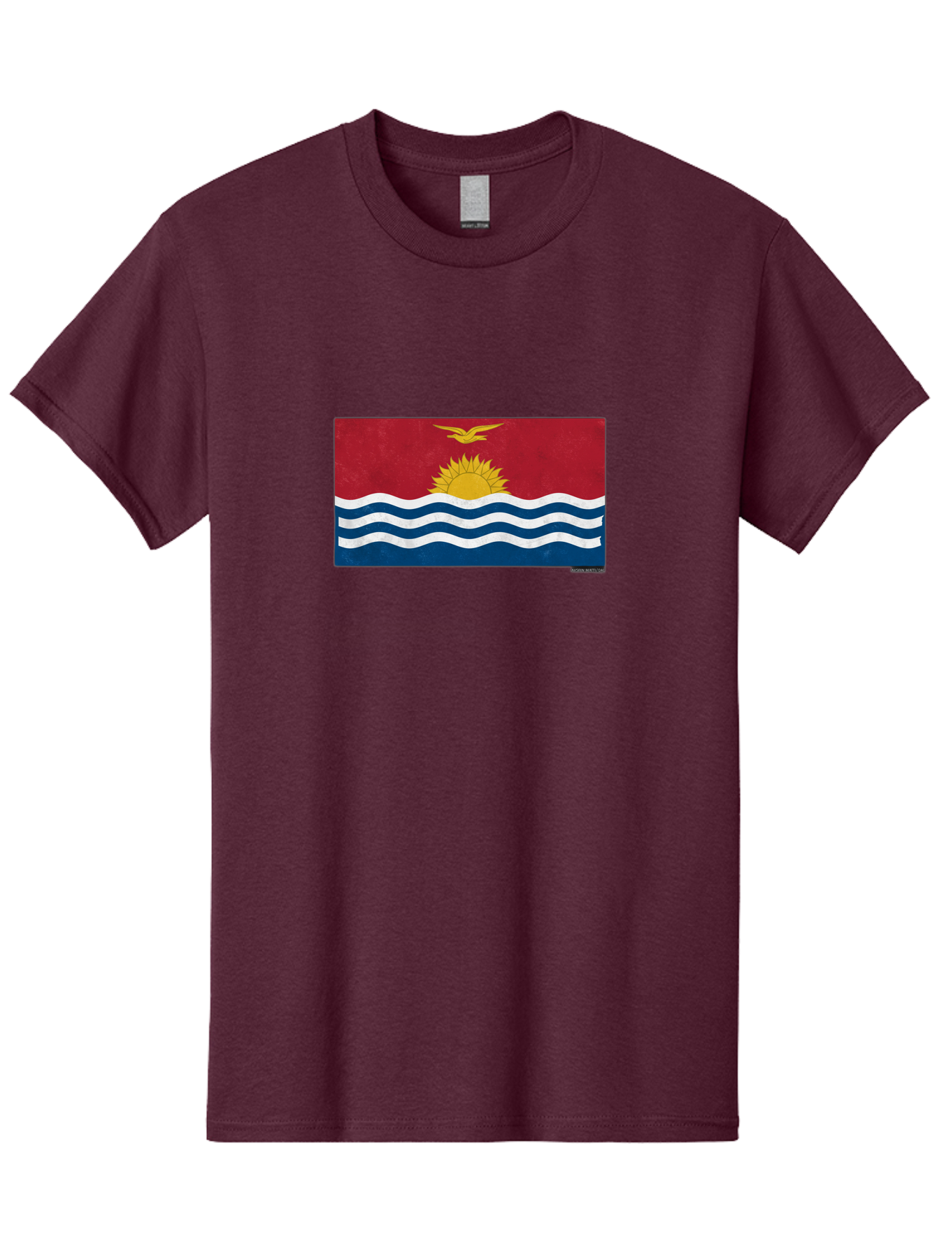 Kiribati-Flag-7 Men'S Graphic Tee, 100% Cotton, Comfortable Casual Summer Wear, Machine Washable, Vintage Camera, Old Camera, Antique Camera, Black Camera, Classic Photography, Photography Equipment, Nostalgic Device, Film Camera, Camera Art Bag649