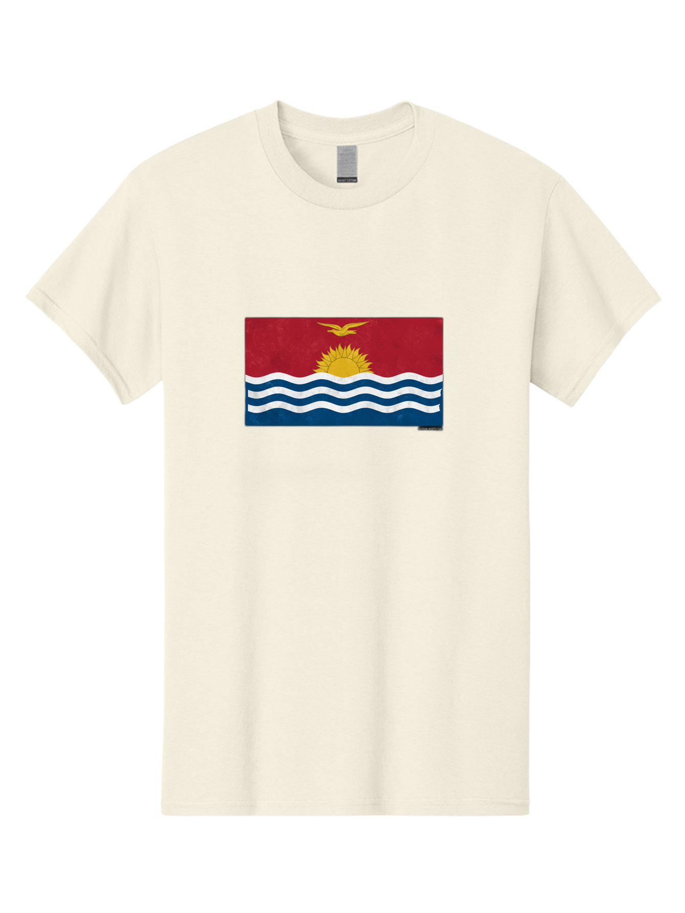 Kiribati-Flag-7 Men'S Graphic Tee, 100% Cotton, Comfortable Casual Summer Wear, Machine Washable, Vintage Camera, Old Camera, Antique Camera, Black Camera, Classic Photography, Photography Equipment, Nostalgic Device, Film Camera, Camera Art Bag649