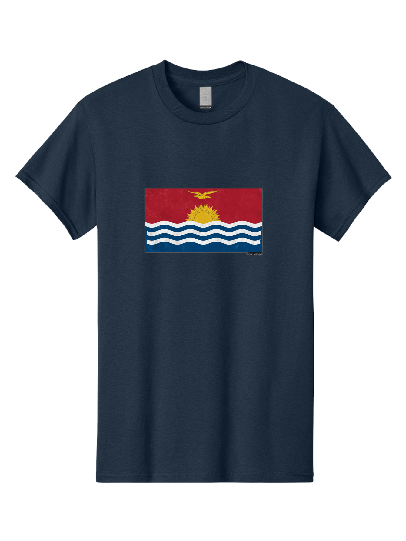 Kiribati-Flag-7 Men'S Graphic Tee, 100% Cotton, Comfortable Casual Summer Wear, Machine Washable, Vintage Camera, Old Camera, Antique Camera, Black Camera, Classic Photography, Photography Equipment, Nostalgic Device, Film Camera, Camera Art Bag649
