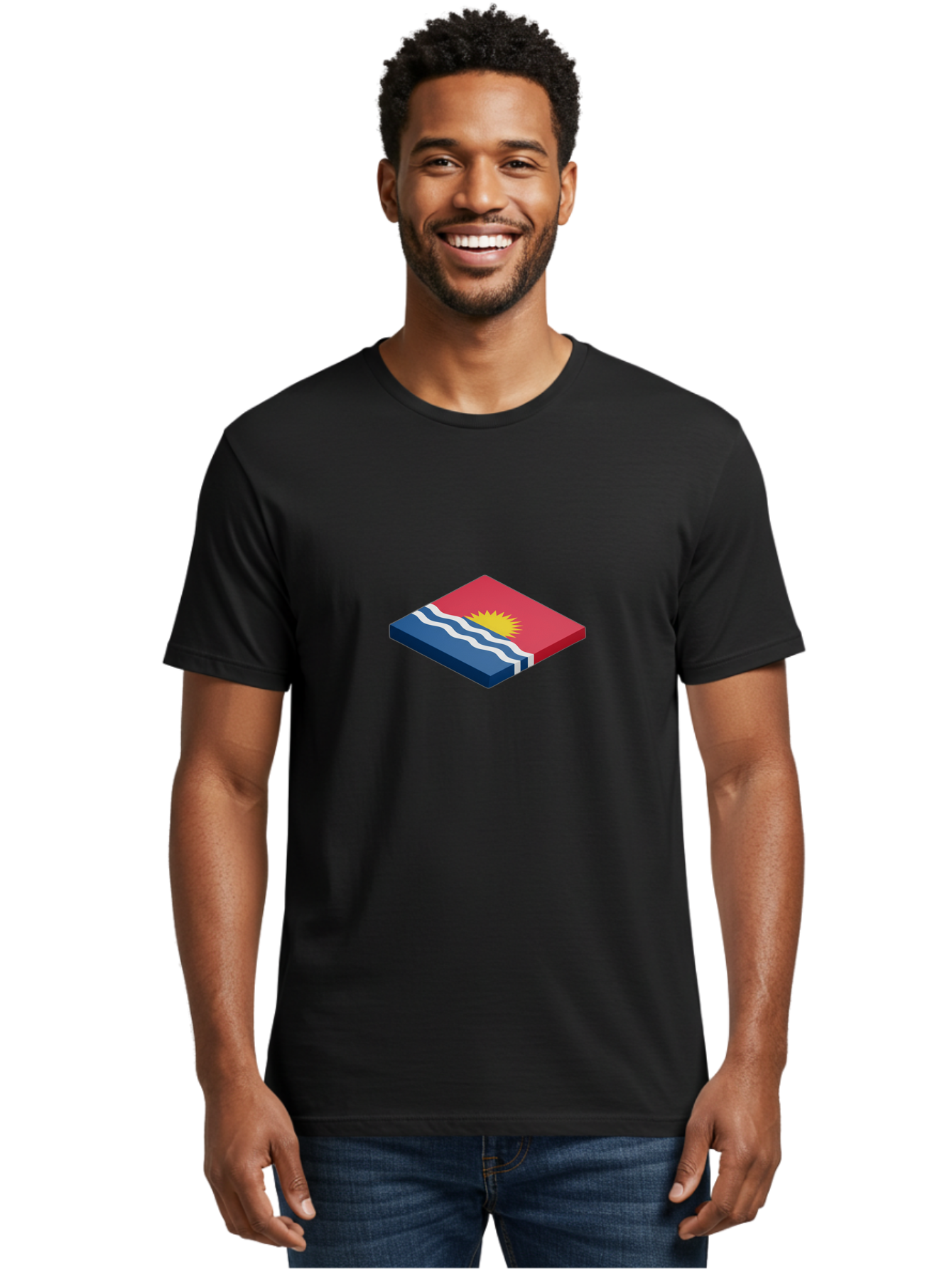 Kiribati-Flag-8 Men'S Graphic Tee, 100% Cotton, Comfortable Casual Summer Wear, Machine Washable, Vintage Camera, Old Camera, Antique Camera, Black Camera, Classic Photography, Photography Equipment, Nostalgic Device, Film Camera, Camera Art Bag650