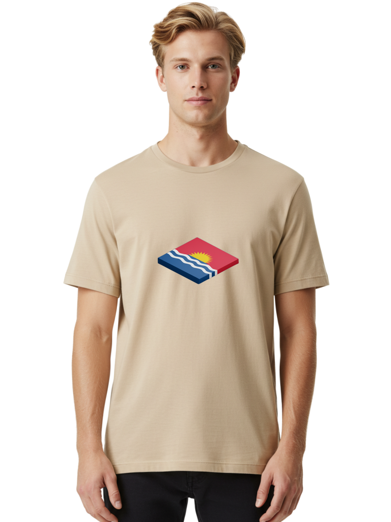 Kiribati-Flag-8 Men'S Graphic Tee, 100% Cotton, Comfortable Casual Summer Wear, Machine Washable, Vintage Camera, Old Camera, Antique Camera, Black Camera, Classic Photography, Photography Equipment, Nostalgic Device, Film Camera, Camera Art Bag650