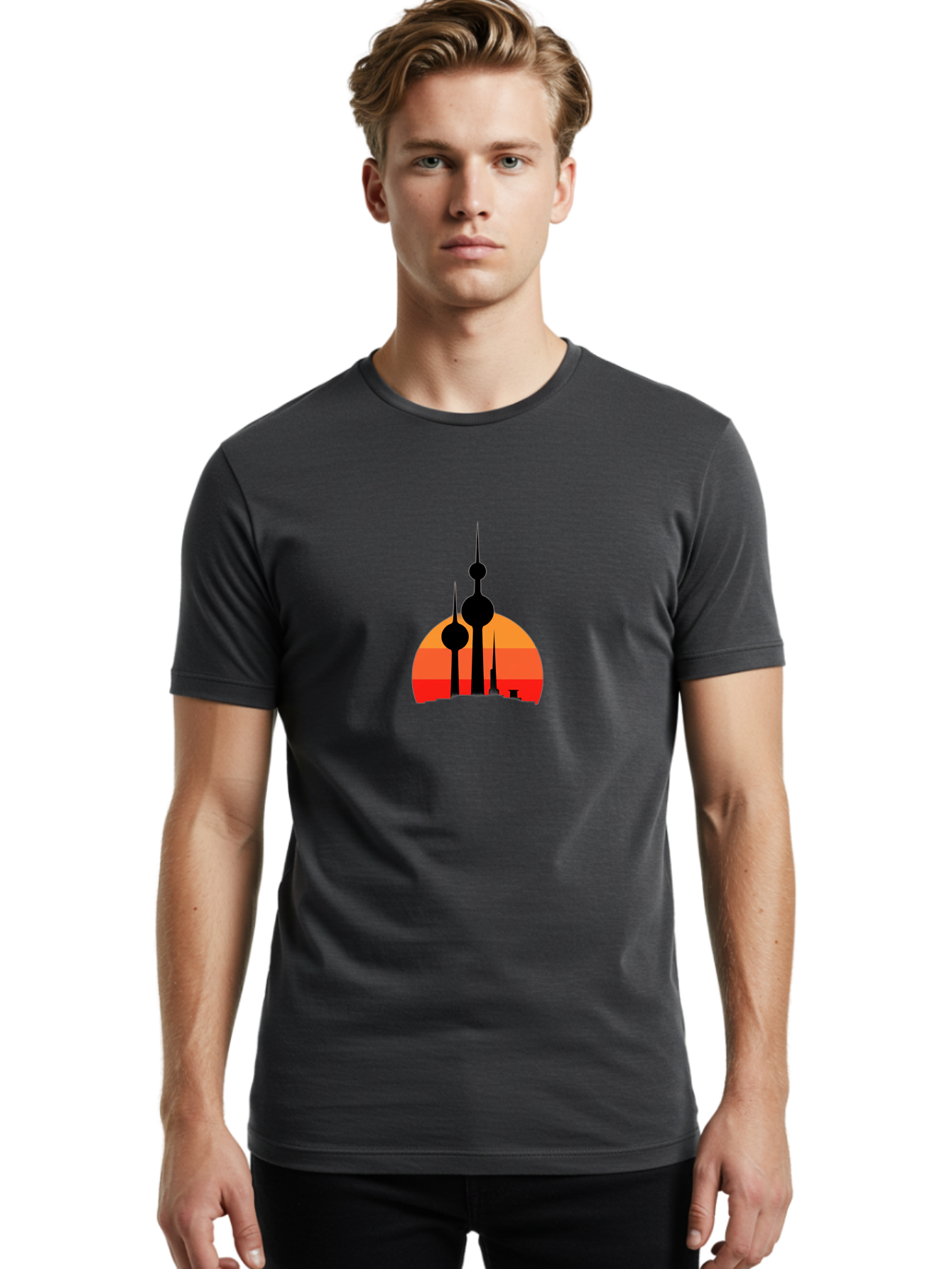 Kuwait-Towers-1 Men'S Graphic Tee, 100% Cotton, Comfortable Casual Summer Wear, Machine Washable, Vintage Camera, Old Camera, Antique Camera, Black Camera, Classic Photography, Photography Equipment, Nostalgic Device, Film Camera, Camera Art Bag668