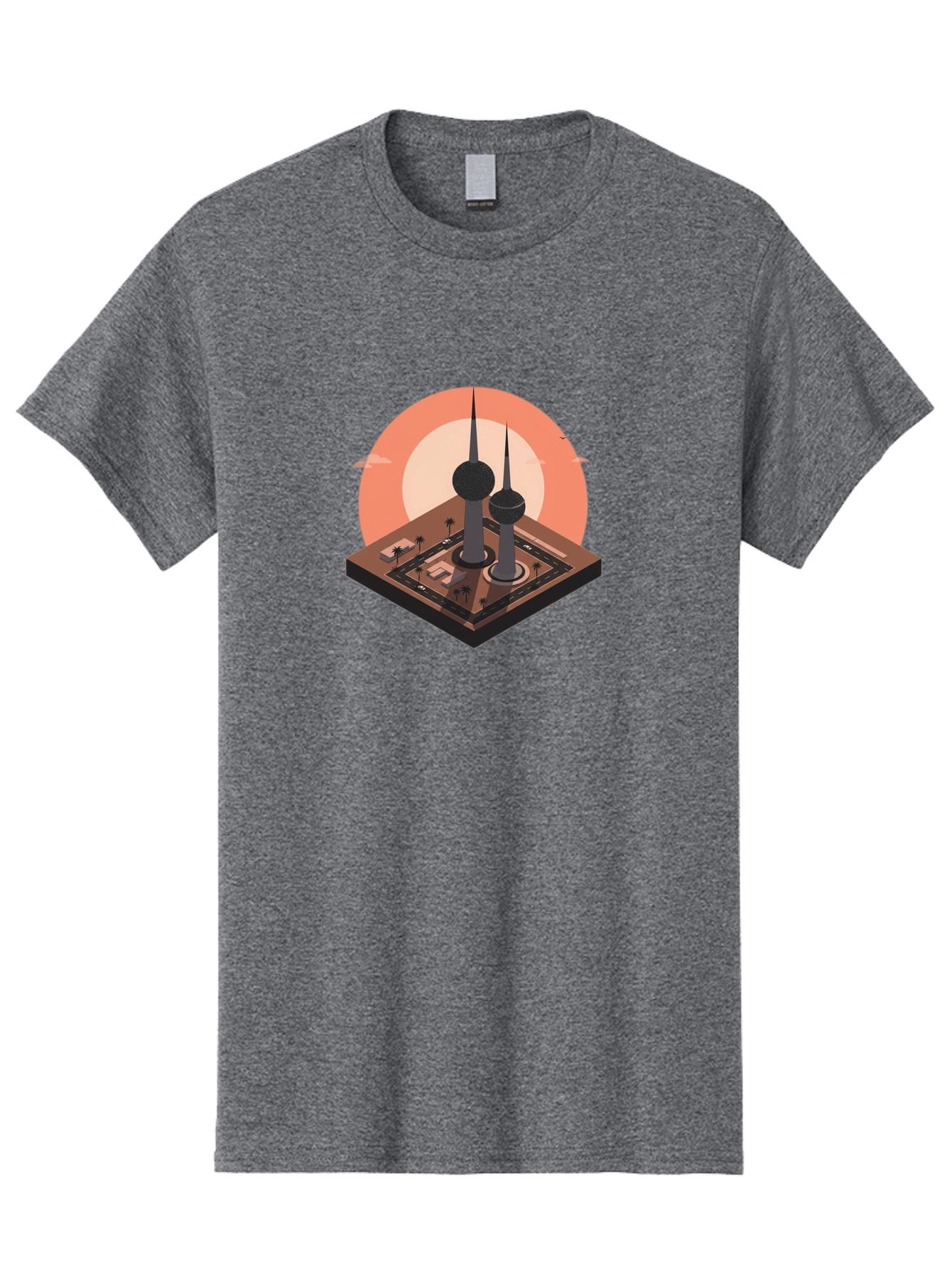 Kuwait-Towers-2 Men'S Graphic Tee, 100% Cotton, Comfortable Casual Summer Wear, Machine Washable, Vintage Camera, Old Camera, Antique Camera, Black Camera, Classic Photography, Photography Equipment, Nostalgic Device, Film Camera, Camera Art Bag669