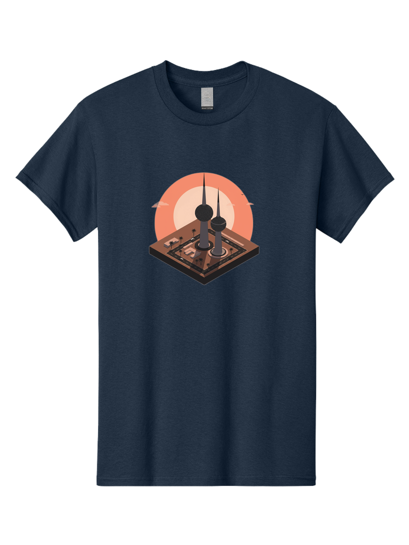 Kuwait-Towers-2 Men'S Graphic Tee, 100% Cotton, Comfortable Casual Summer Wear, Machine Washable, Vintage Camera, Old Camera, Antique Camera, Black Camera, Classic Photography, Photography Equipment, Nostalgic Device, Film Camera, Camera Art Bag669