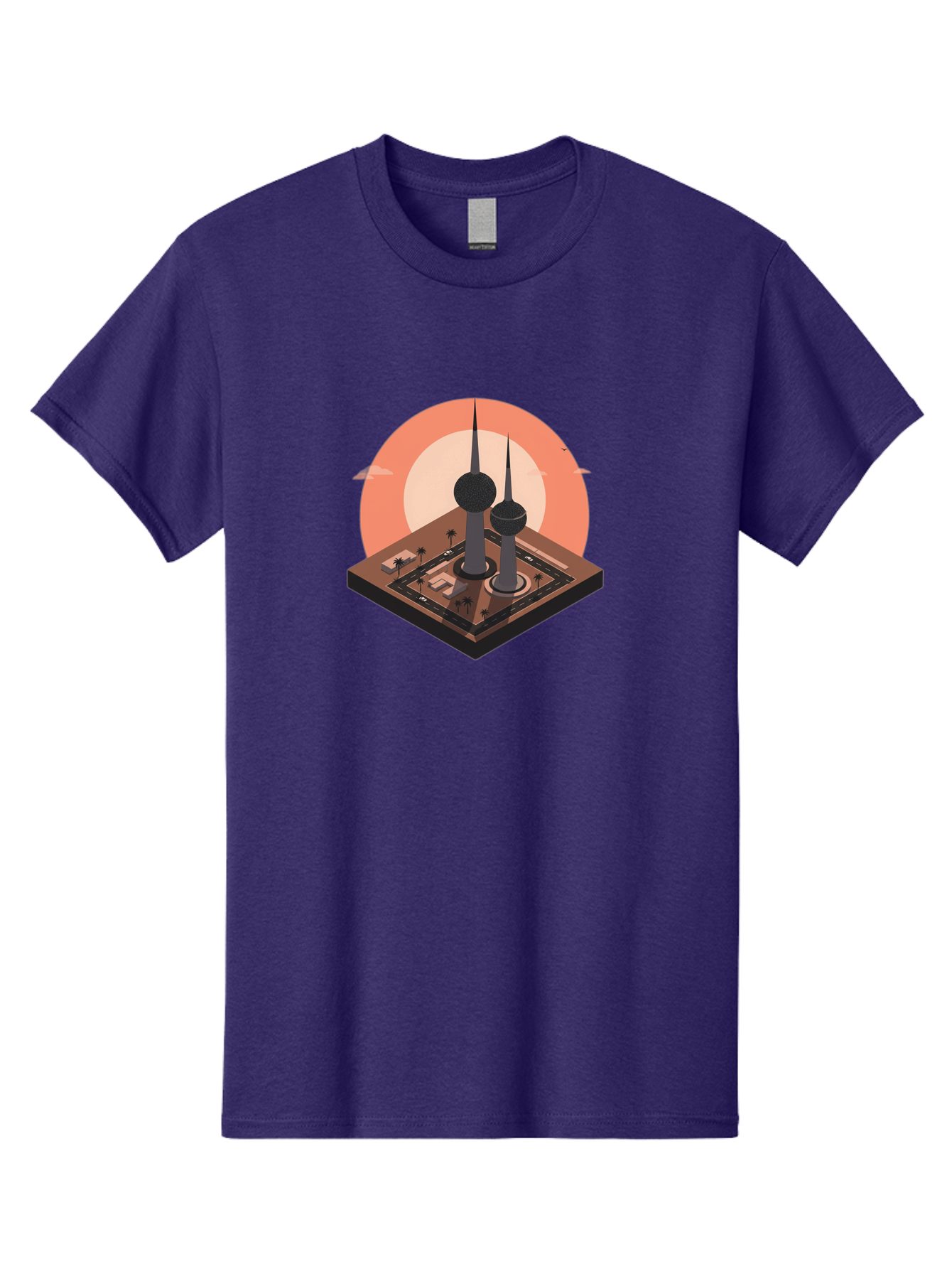 Kuwait-Towers-2 Men'S Graphic Tee, 100% Cotton, Comfortable Casual Summer Wear, Machine Washable, Vintage Camera, Old Camera, Antique Camera, Black Camera, Classic Photography, Photography Equipment, Nostalgic Device, Film Camera, Camera Art Bag669