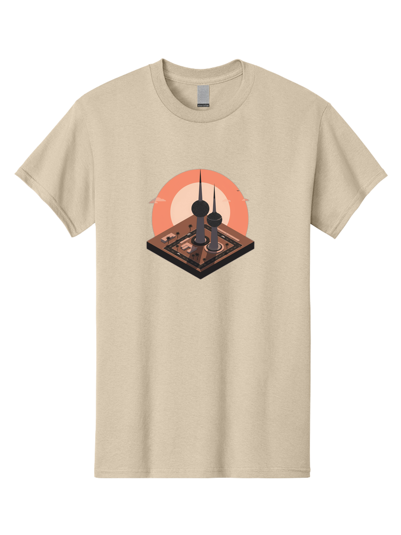 Kuwait-Towers-2 Men'S Graphic Tee, 100% Cotton, Comfortable Casual Summer Wear, Machine Washable, Vintage Camera, Old Camera, Antique Camera, Black Camera, Classic Photography, Photography Equipment, Nostalgic Device, Film Camera, Camera Art Bag669
