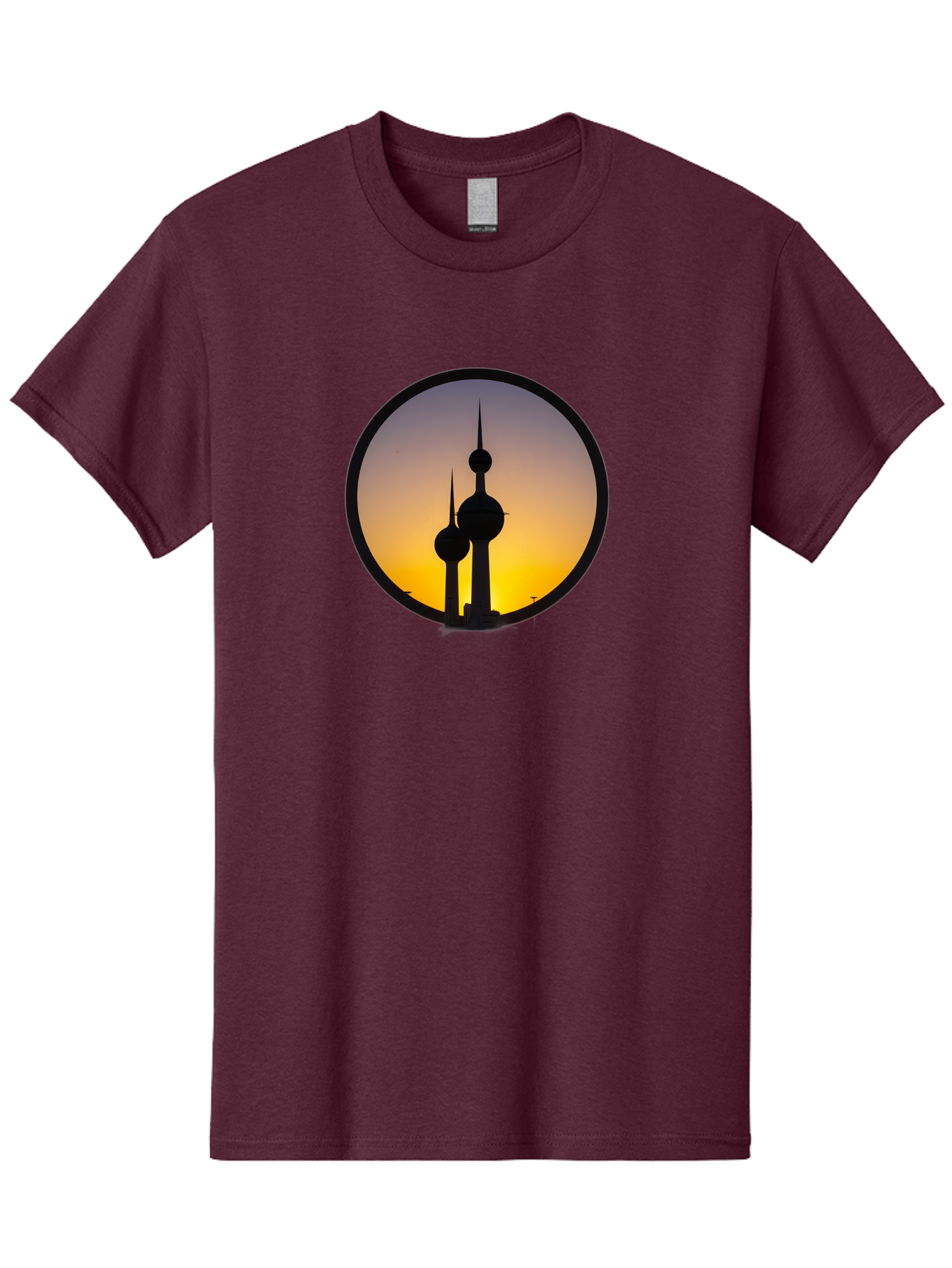 Kuwait-Towers-4 Men'S Graphic Tee, 100% Cotton, Comfortable Casual Summer Wear, Machine Washable, Vintage Camera, Old Camera, Antique Camera, Black Camera, Classic Photography, Photography Equipment, Nostalgic Device, Film Camera, Camera Art Bag671
