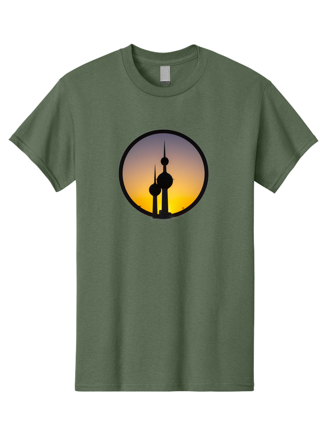 Kuwait-Towers-4 Men'S Graphic Tee, 100% Cotton, Comfortable Casual Summer Wear, Machine Washable, Vintage Camera, Old Camera, Antique Camera, Black Camera, Classic Photography, Photography Equipment, Nostalgic Device, Film Camera, Camera Art Bag671