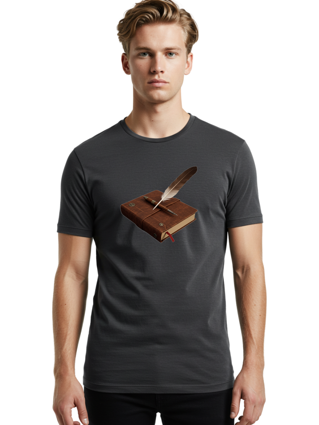 Leather-Journal Men'S Graphic Tee, 100% Cotton, Comfortable Casual Summer Wear, Machine Washable, Vintage Camera, Old Camera, Antique Camera, Black Camera, Classic Photography, Photography Equipment, Nostalgic Device, Film Camera, Camera Art Bag687