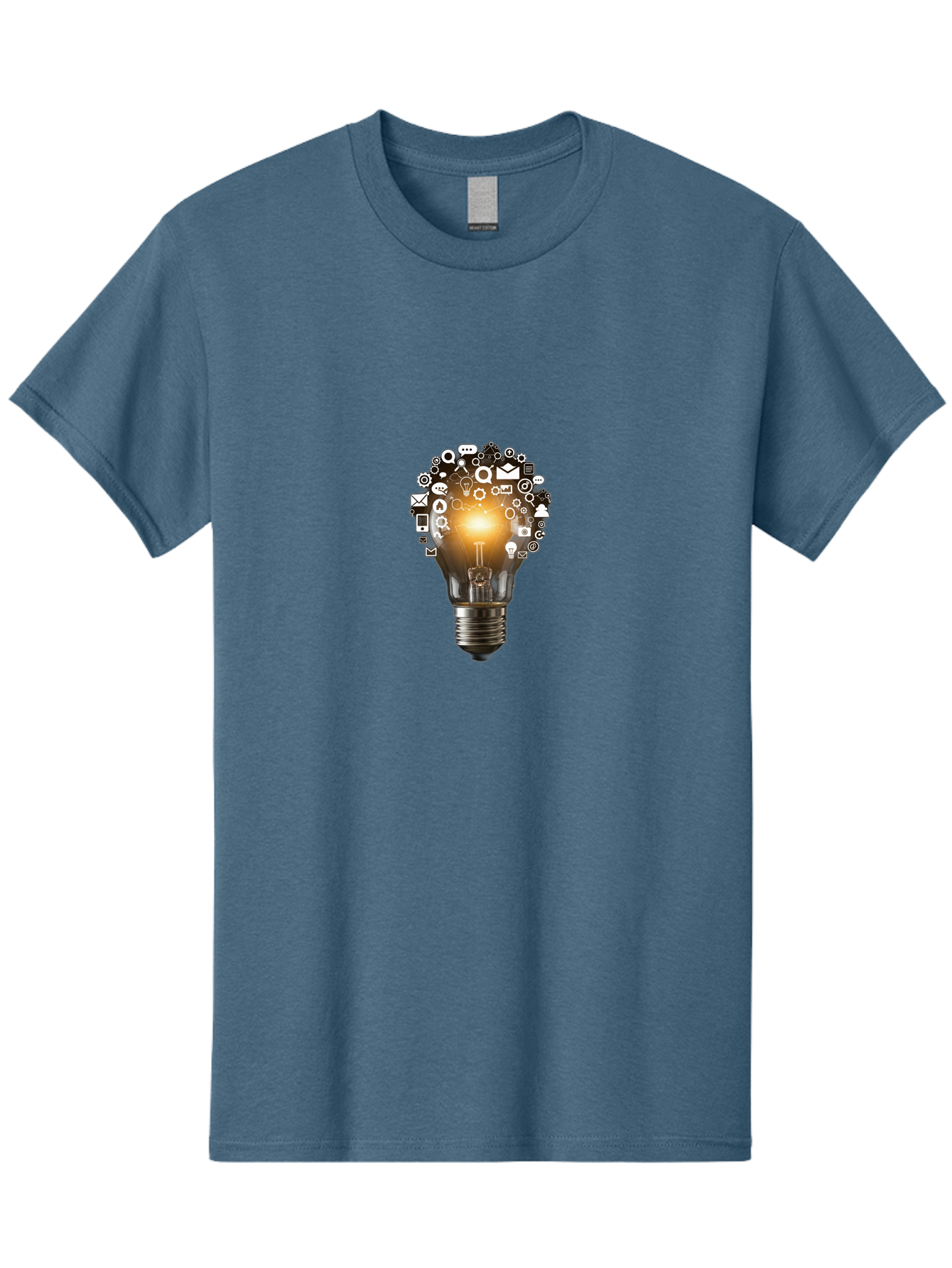 Light-Bulb-1 Men'S Graphic Tee, 100% Cotton, Comfortable Casual Summer Wear, Machine Washable, Vintage Camera, Old Camera, Antique Camera, Black Camera, Classic Photography, Photography Equipment, Nostalgic Device, Film Camera, Camera Art Bag695