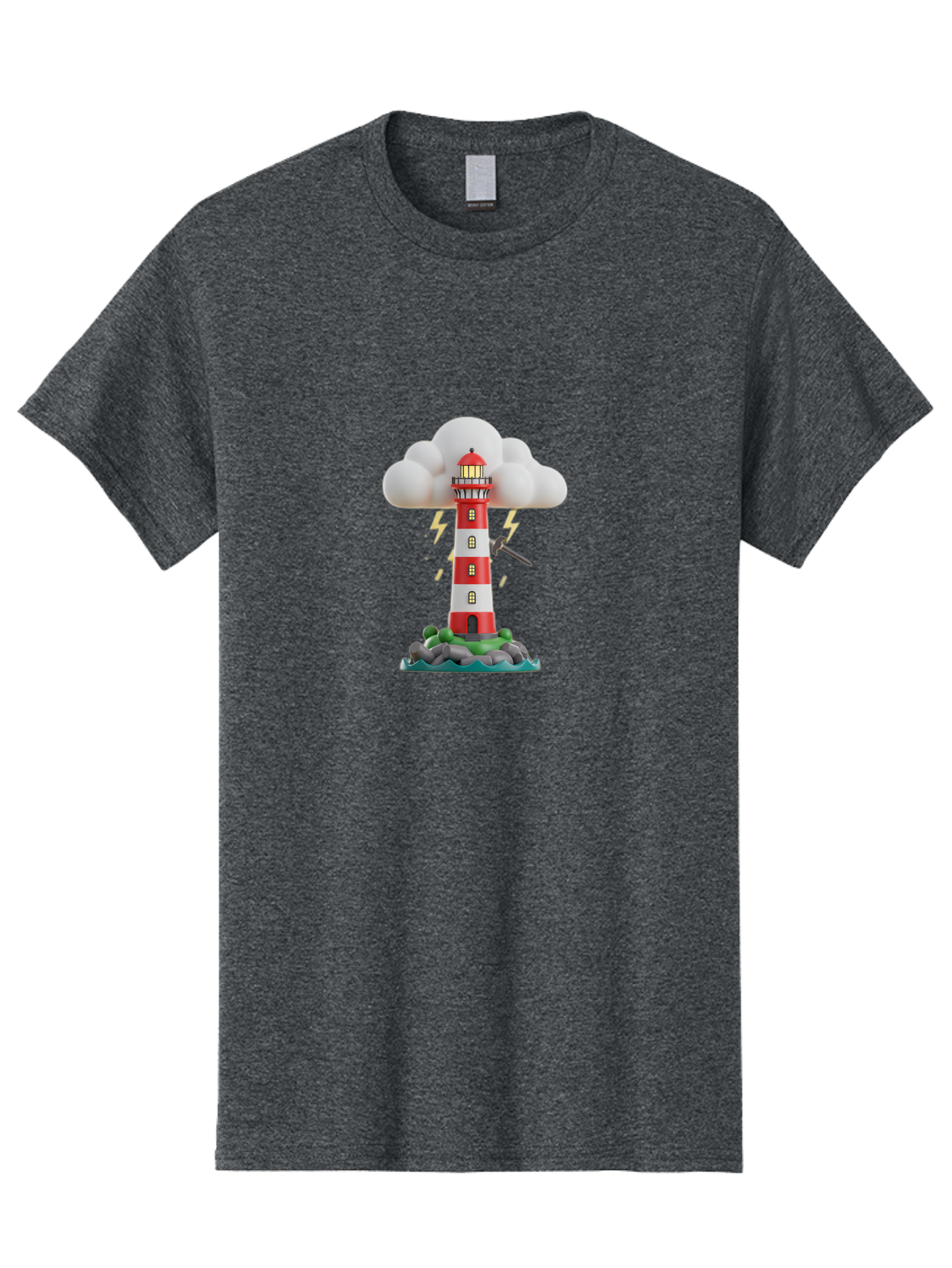 Lighthouse-10 Men'S Graphic Tee, 100% Cotton, Comfortable Casual Summer Wear, Machine Washable, Vintage Camera, Old Camera, Antique Camera, Black Camera, Classic Photography, Photography Equipment, Nostalgic Device, Film Camera, Camera Art Bag699