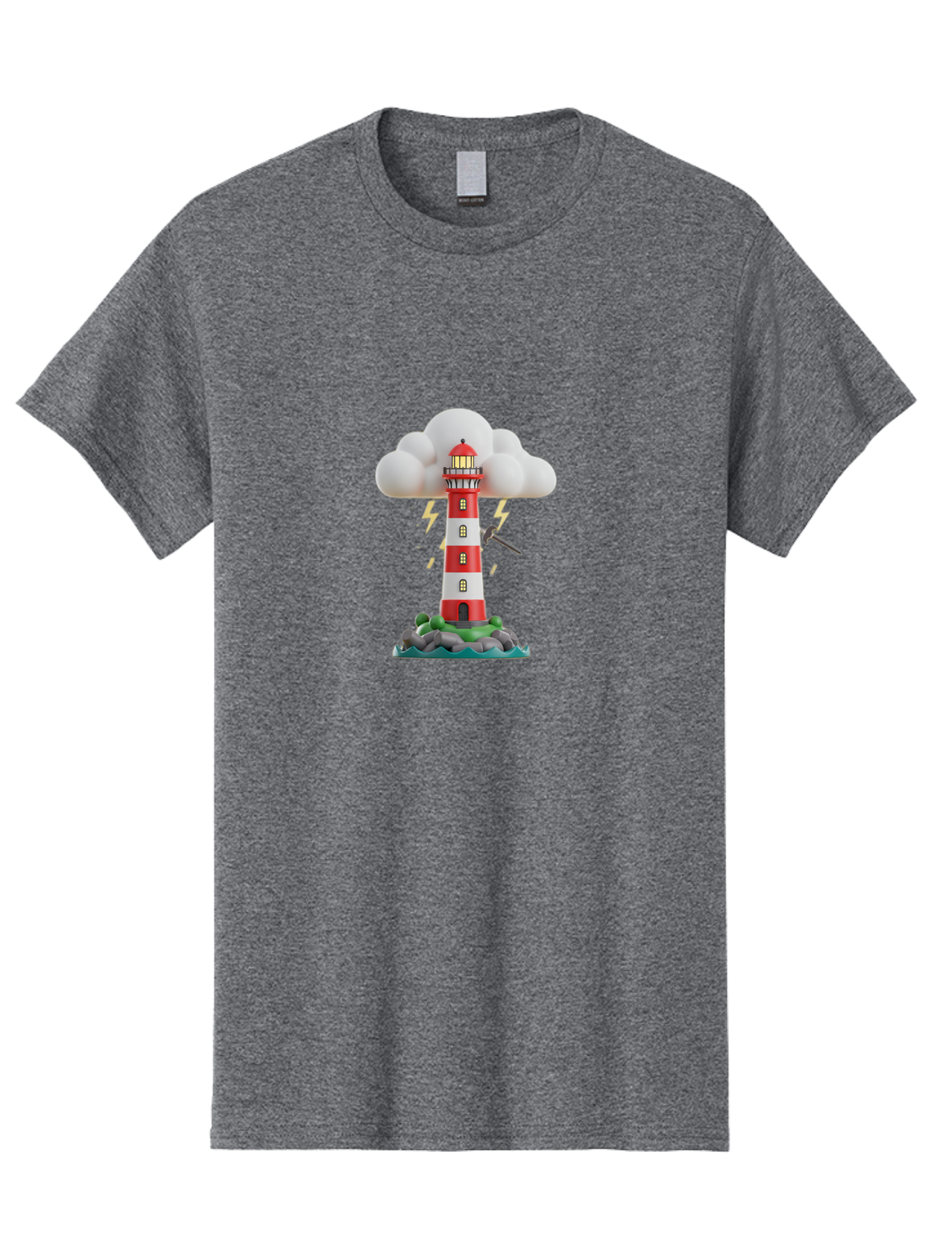 Lighthouse-10 Men'S Graphic Tee, 100% Cotton, Comfortable Casual Summer Wear, Machine Washable, Vintage Camera, Old Camera, Antique Camera, Black Camera, Classic Photography, Photography Equipment, Nostalgic Device, Film Camera, Camera Art Bag699