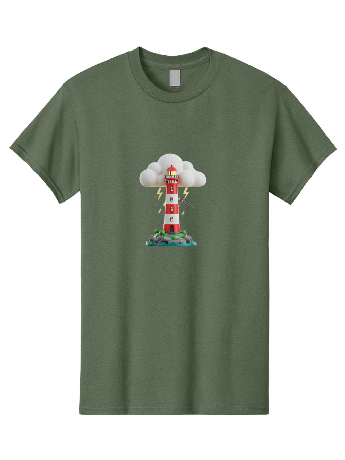 Lighthouse-10 Men'S Graphic Tee, 100% Cotton, Comfortable Casual Summer Wear, Machine Washable, Vintage Camera, Old Camera, Antique Camera, Black Camera, Classic Photography, Photography Equipment, Nostalgic Device, Film Camera, Camera Art Bag699