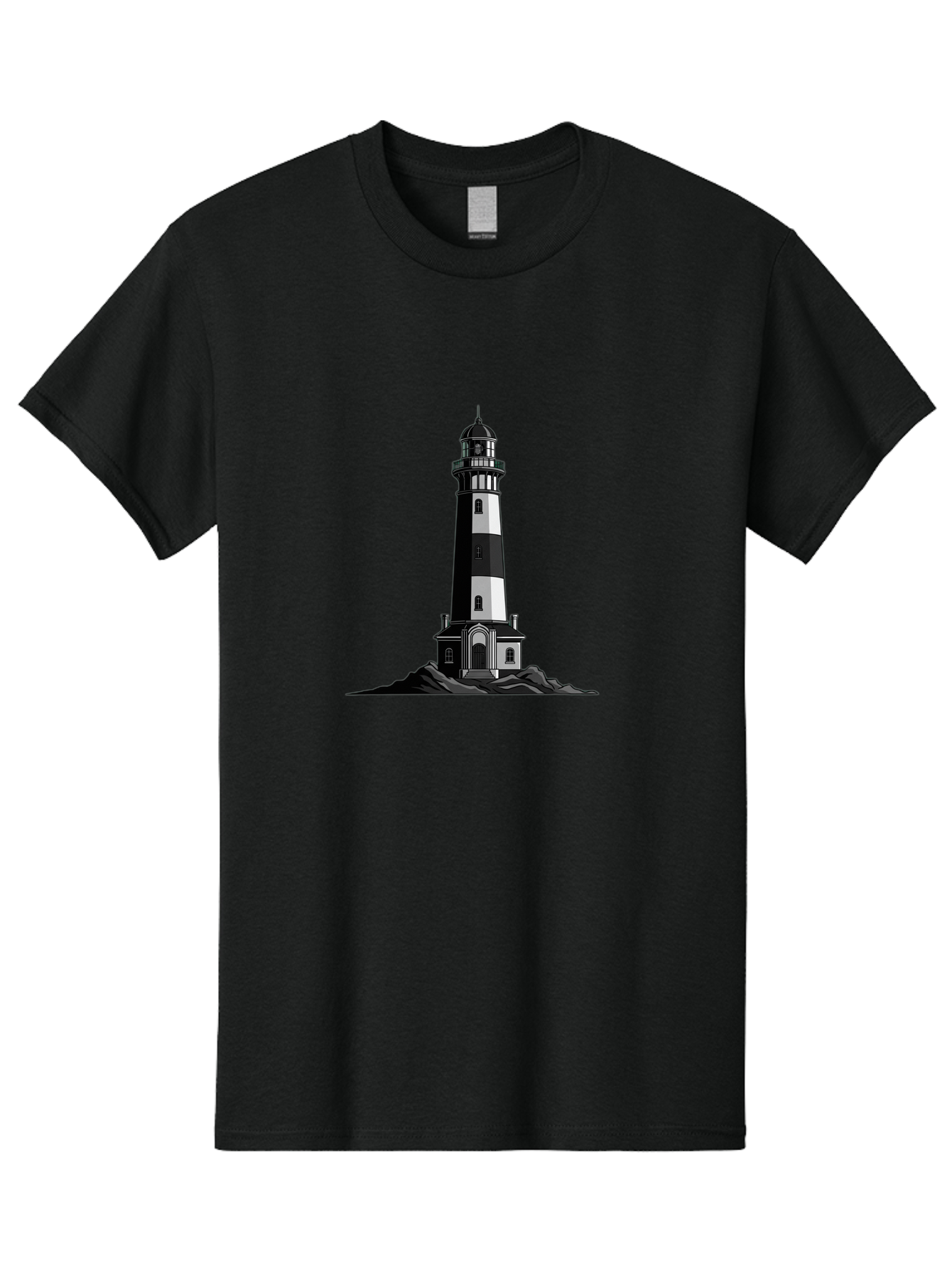 Lighthouse-11 Men'S Graphic Tee, 100% Cotton, Comfortable Casual Summer Wear, Machine Washable, Vintage Camera, Old Camera, Antique Camera, Black Camera, Classic Photography, Photography Equipment, Nostalgic Device, Film Camera, Camera Art Bag700