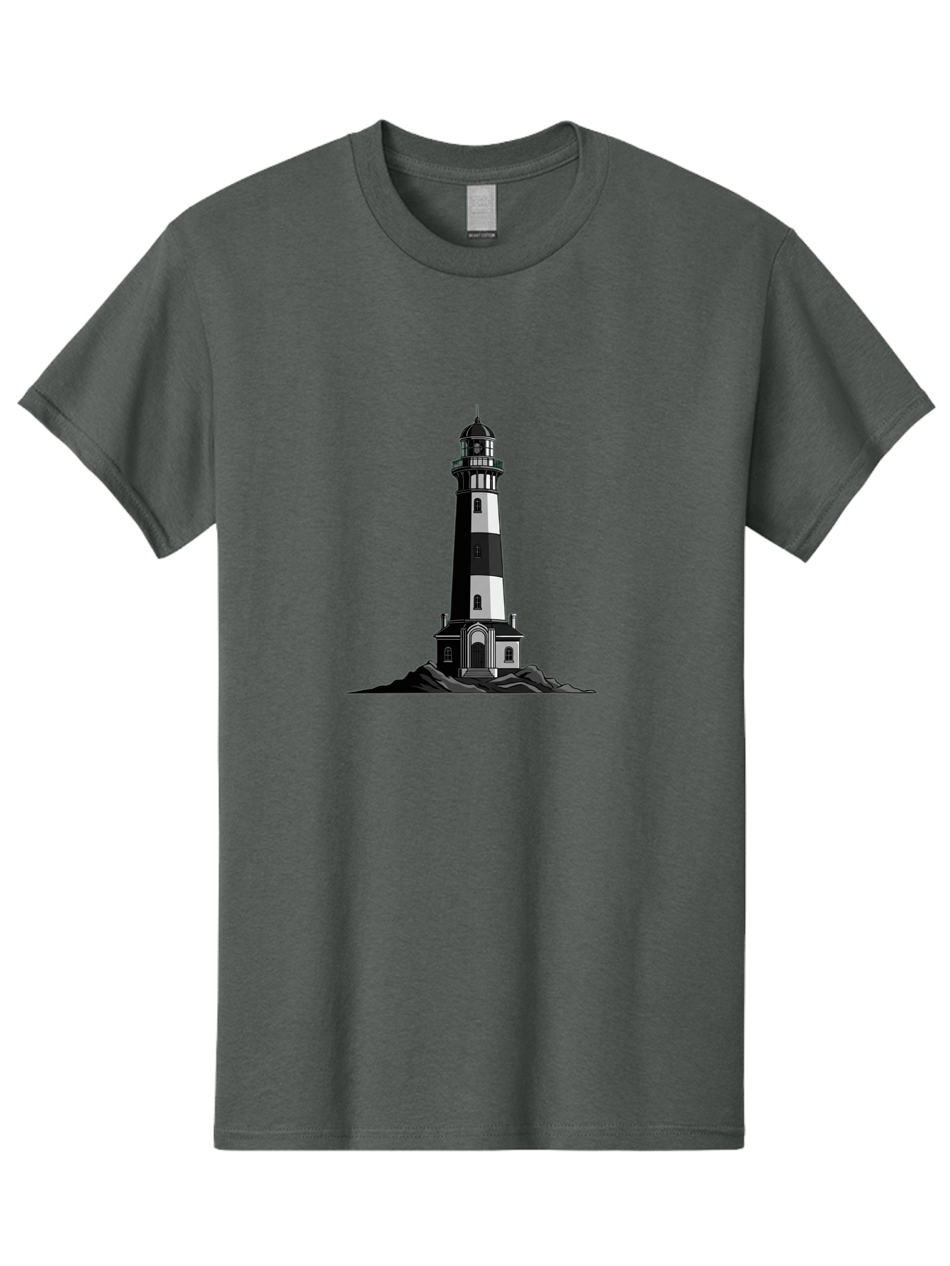 Lighthouse-11 Men'S Graphic Tee, 100% Cotton, Comfortable Casual Summer Wear, Machine Washable, Vintage Camera, Old Camera, Antique Camera, Black Camera, Classic Photography, Photography Equipment, Nostalgic Device, Film Camera, Camera Art Bag700