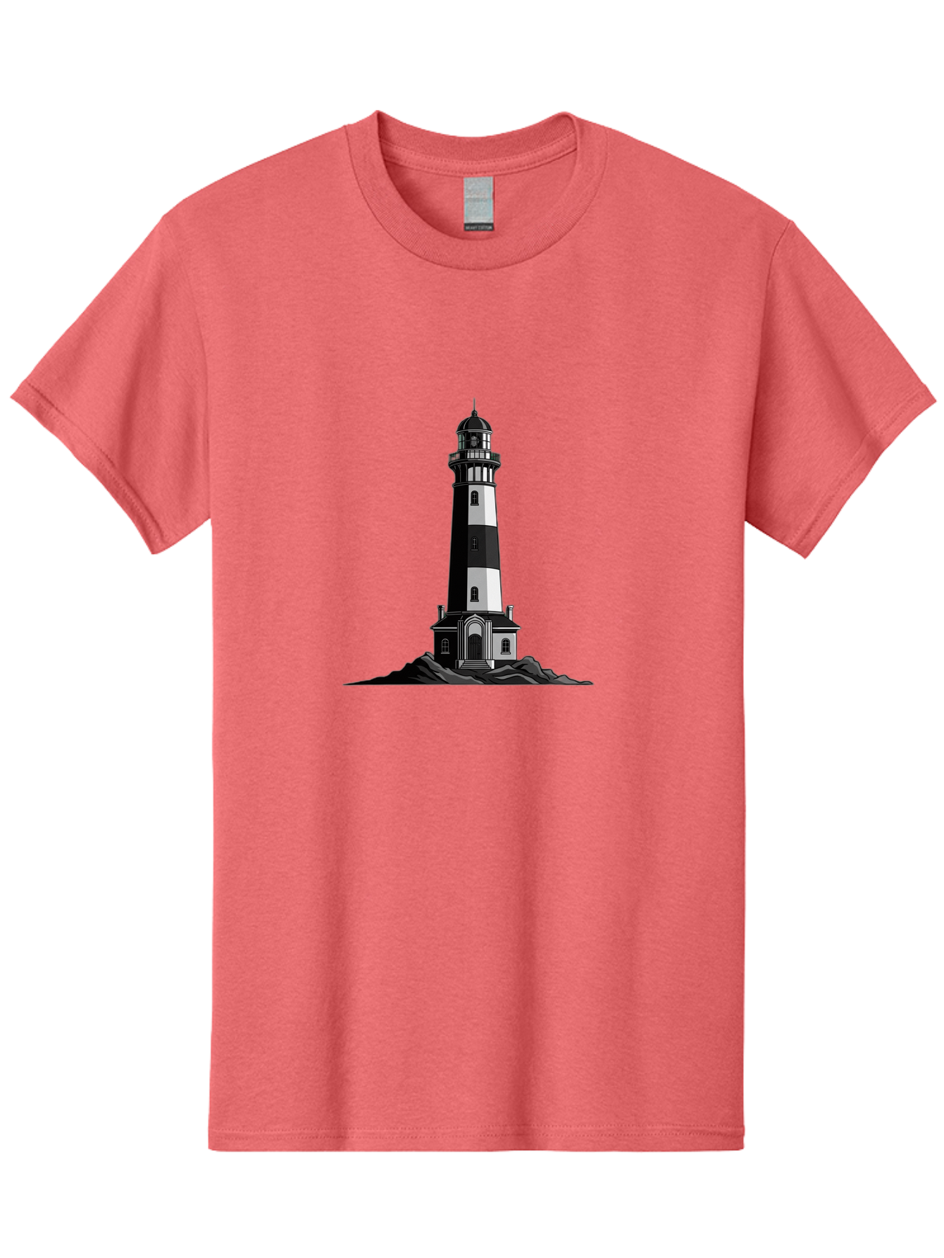 Lighthouse-11 Men'S Graphic Tee, 100% Cotton, Comfortable Casual Summer Wear, Machine Washable, Vintage Camera, Old Camera, Antique Camera, Black Camera, Classic Photography, Photography Equipment, Nostalgic Device, Film Camera, Camera Art Bag700