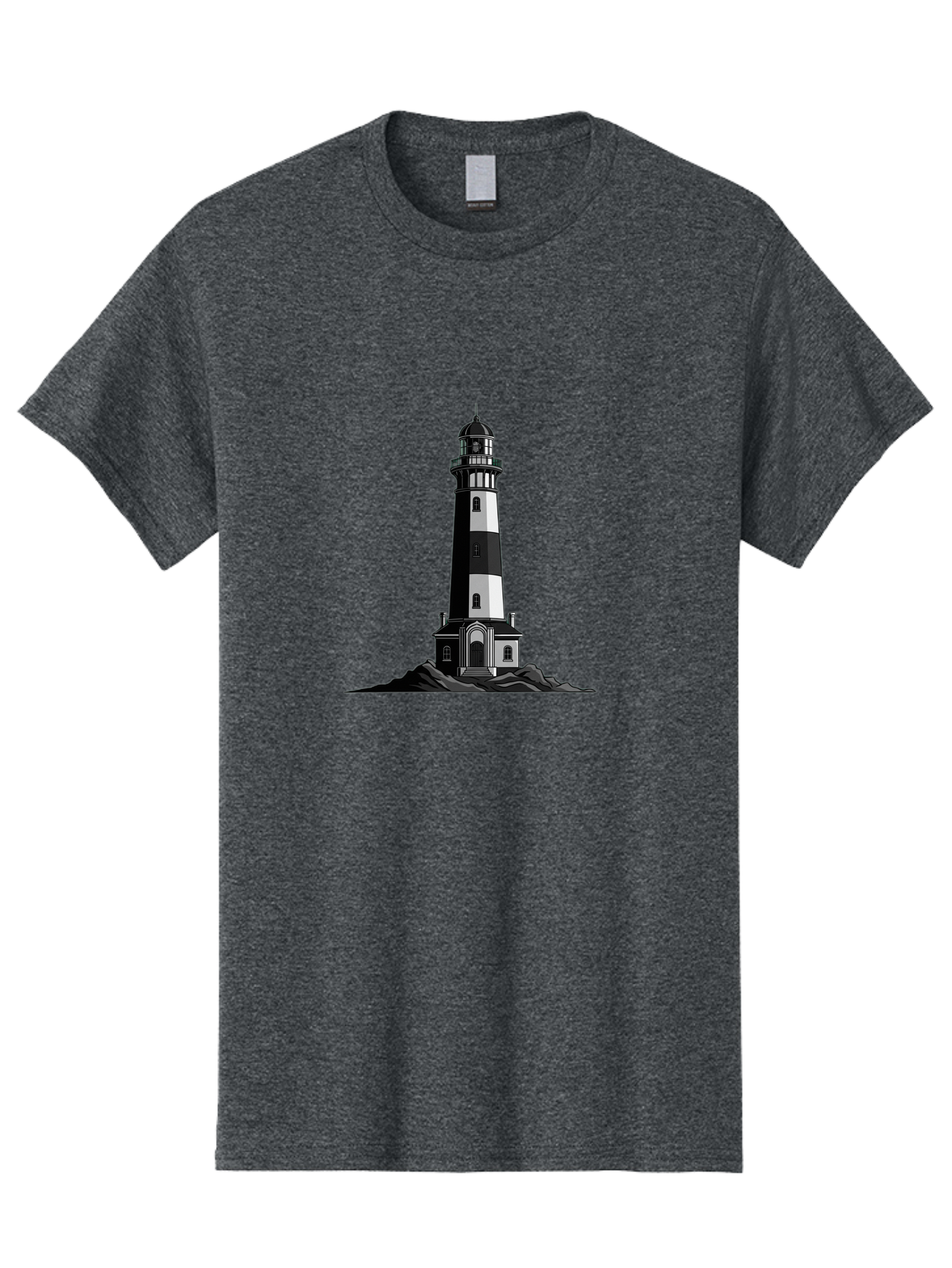 Lighthouse-11 Men'S Graphic Tee, 100% Cotton, Comfortable Casual Summer Wear, Machine Washable, Vintage Camera, Old Camera, Antique Camera, Black Camera, Classic Photography, Photography Equipment, Nostalgic Device, Film Camera, Camera Art Bag700