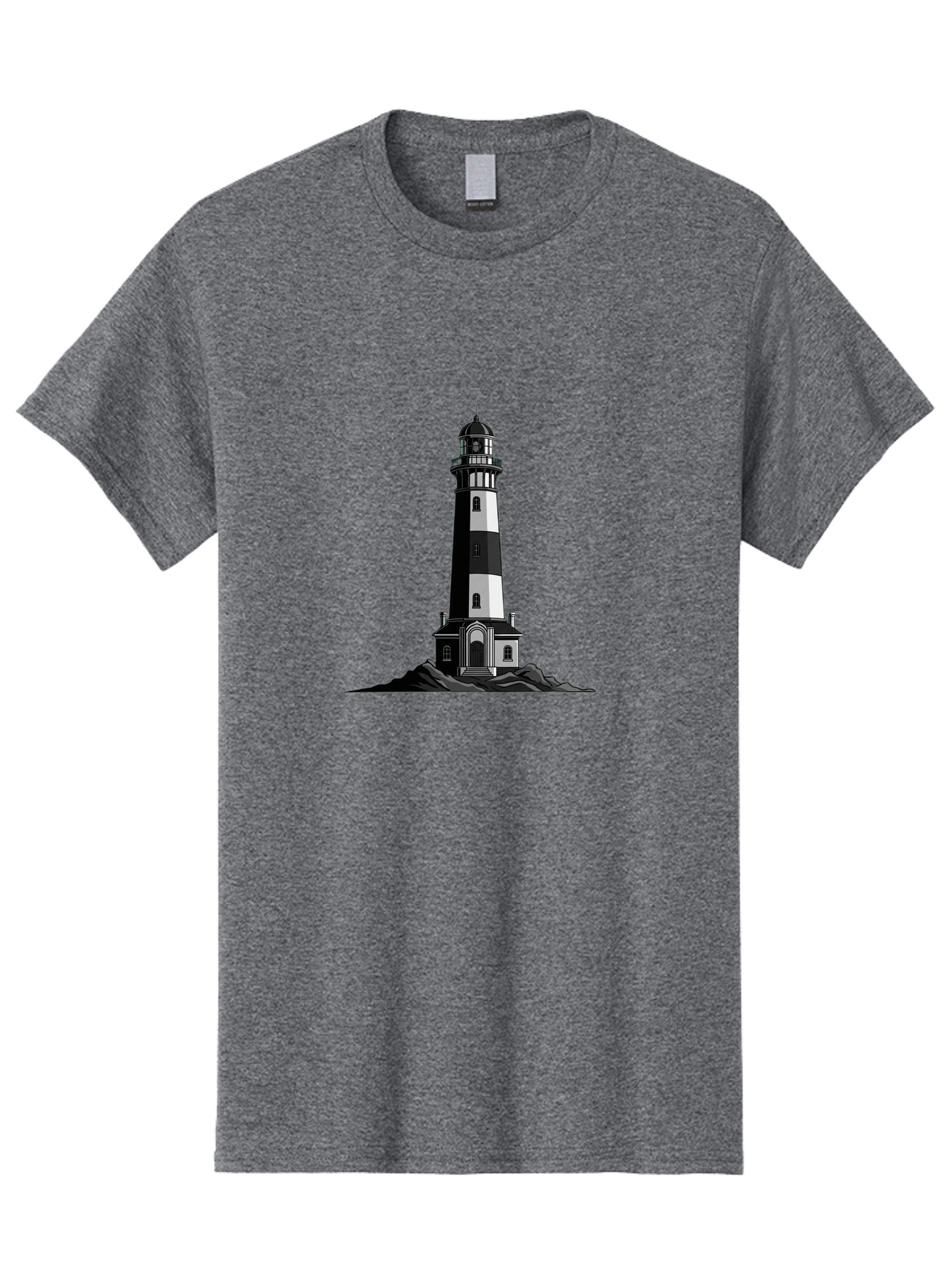 Lighthouse-11 Men'S Graphic Tee, 100% Cotton, Comfortable Casual Summer Wear, Machine Washable, Vintage Camera, Old Camera, Antique Camera, Black Camera, Classic Photography, Photography Equipment, Nostalgic Device, Film Camera, Camera Art Bag700