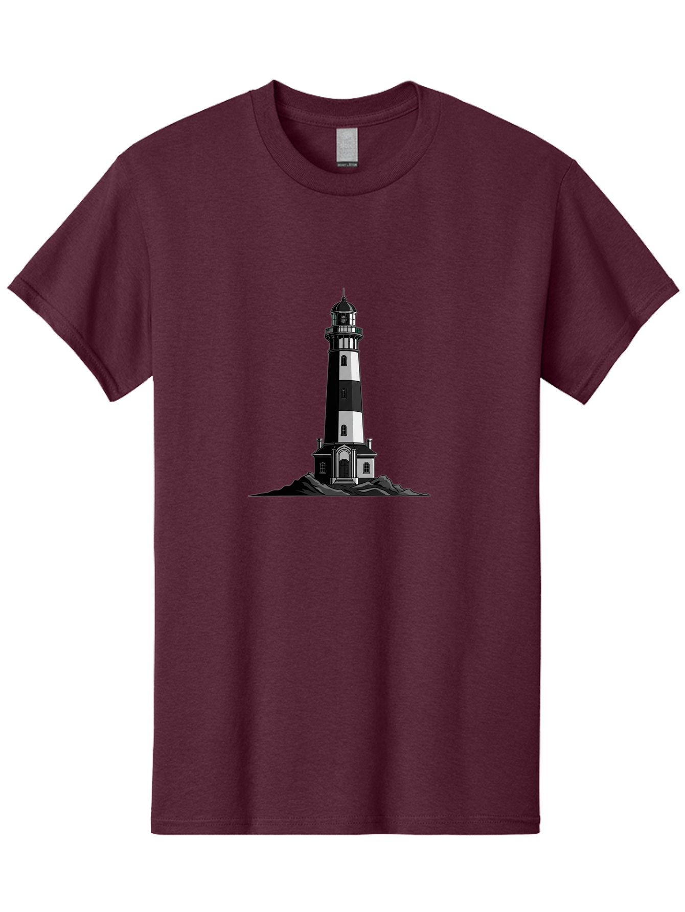 Lighthouse-11 Men'S Graphic Tee, 100% Cotton, Comfortable Casual Summer Wear, Machine Washable, Vintage Camera, Old Camera, Antique Camera, Black Camera, Classic Photography, Photography Equipment, Nostalgic Device, Film Camera, Camera Art Bag700