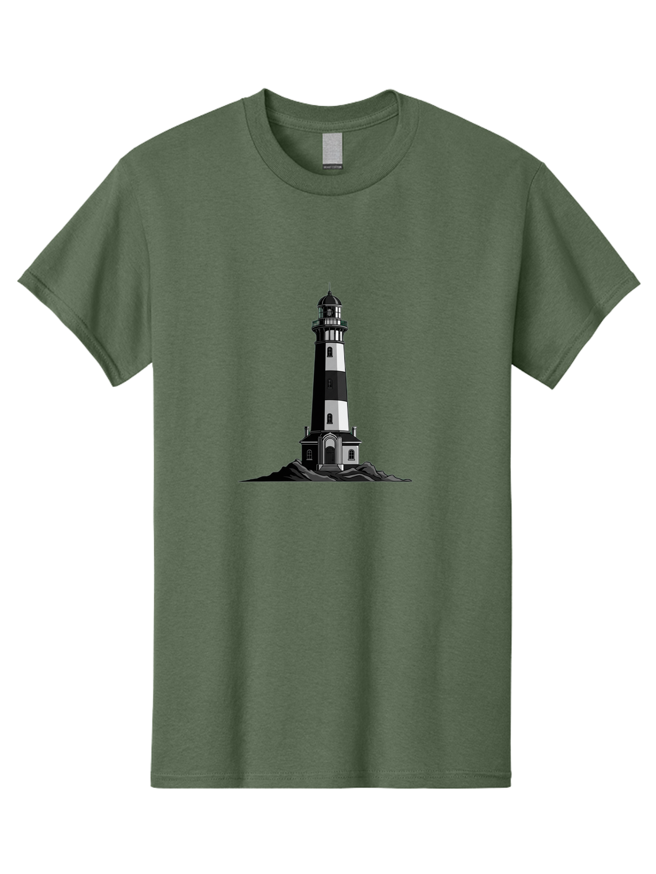 Lighthouse-11 Men'S Graphic Tee, 100% Cotton, Comfortable Casual Summer Wear, Machine Washable, Vintage Camera, Old Camera, Antique Camera, Black Camera, Classic Photography, Photography Equipment, Nostalgic Device, Film Camera, Camera Art Bag700