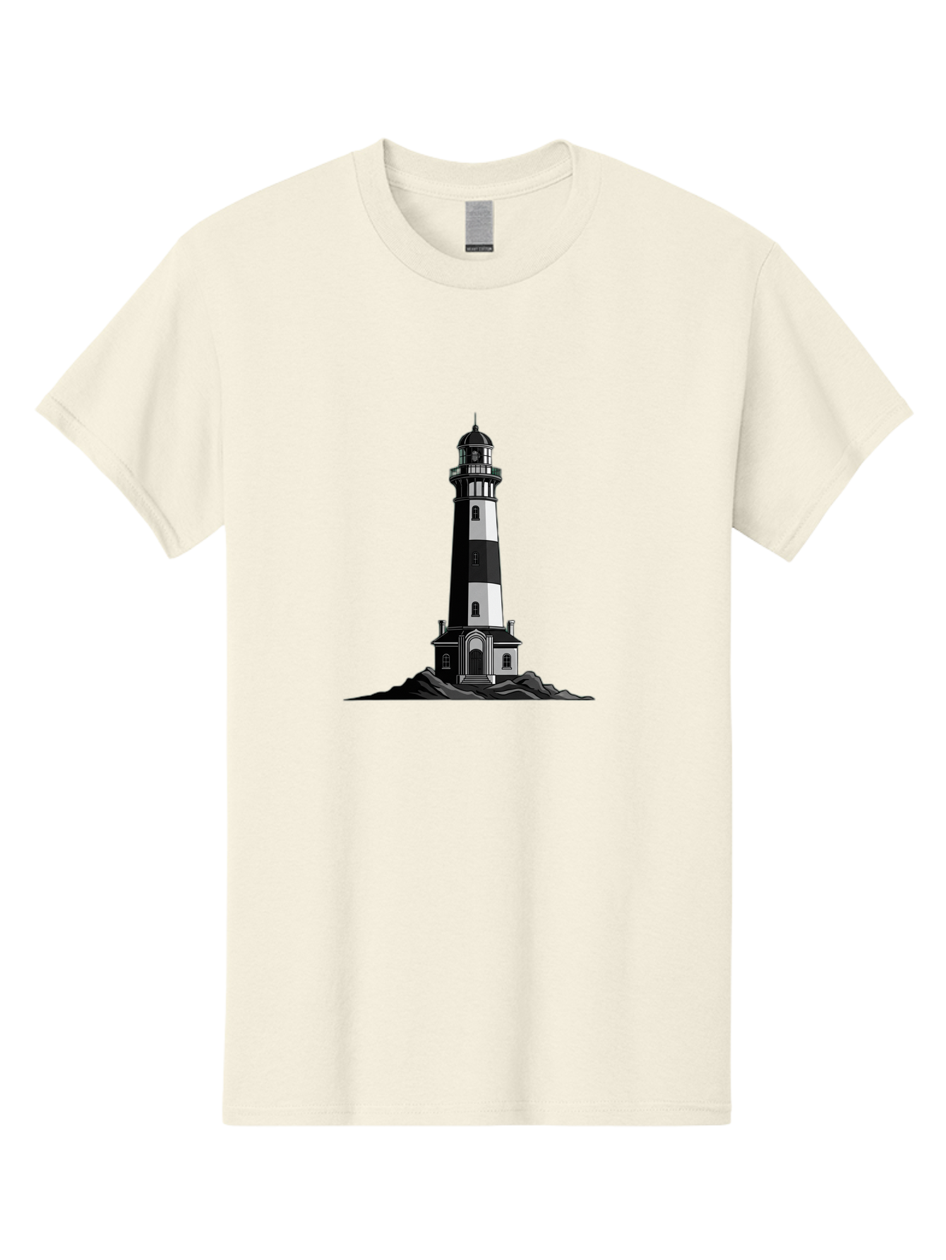 Lighthouse-11 Men'S Graphic Tee, 100% Cotton, Comfortable Casual Summer Wear, Machine Washable, Vintage Camera, Old Camera, Antique Camera, Black Camera, Classic Photography, Photography Equipment, Nostalgic Device, Film Camera, Camera Art Bag700