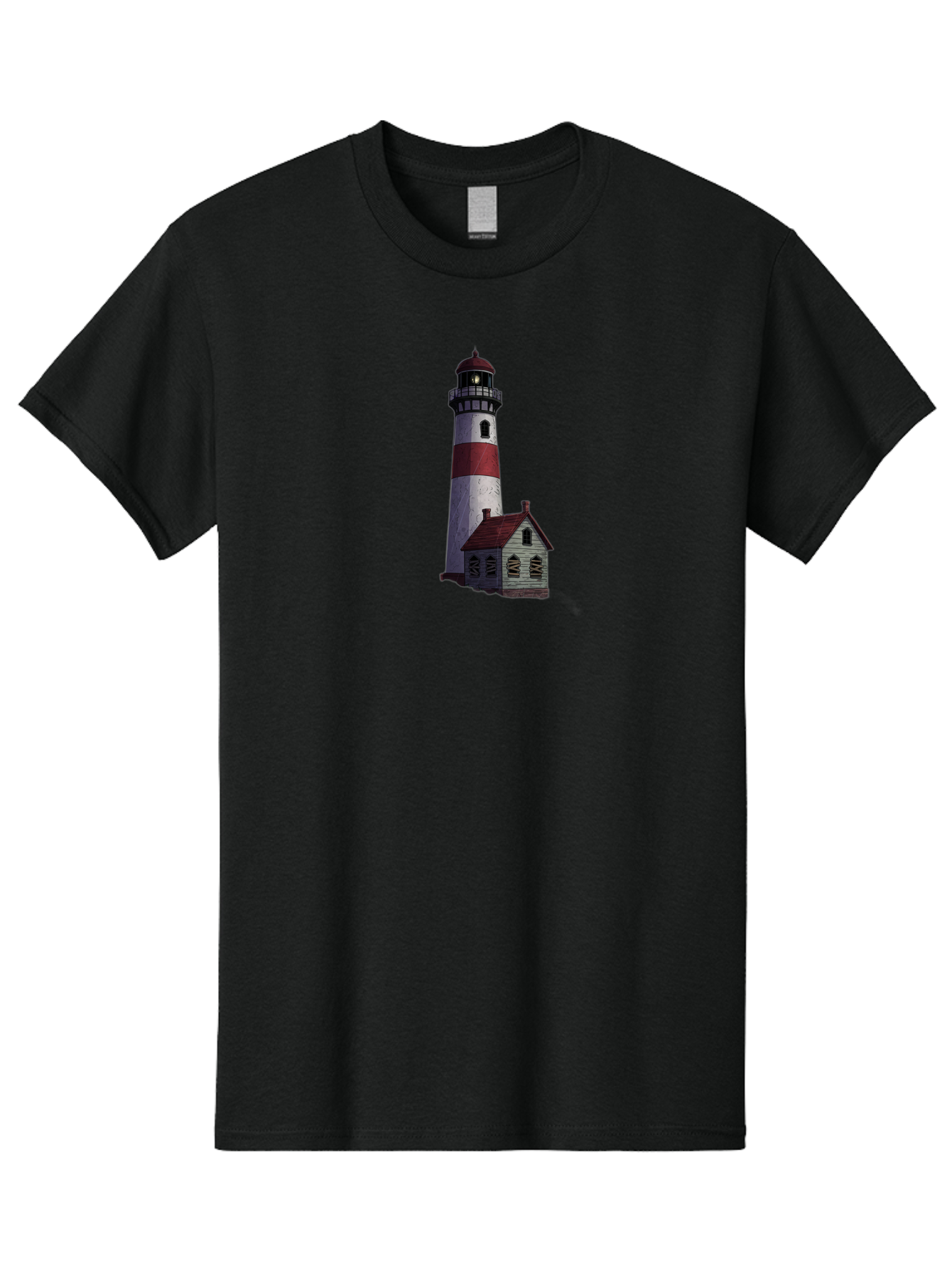 Lighthouse-12 Men'S Graphic Tee, 100% Cotton, Comfortable Casual Summer Wear, Machine Washable, Vintage Camera, Old Camera, Antique Camera, Black Camera, Classic Photography, Photography Equipment, Nostalgic Device, Film Camera, Camera Art Bag701