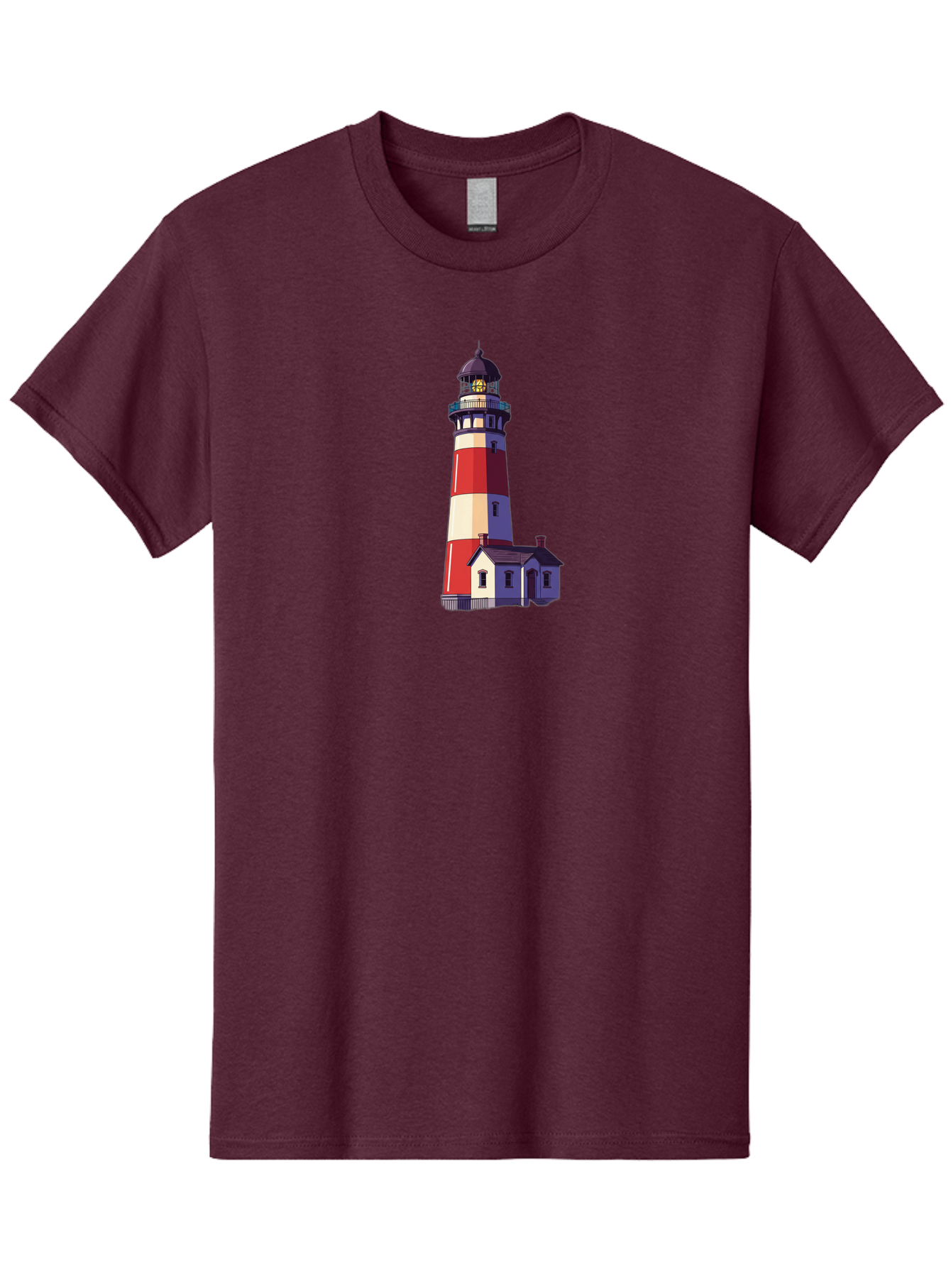 Lighthouse-15 Men'S Graphic Tee, 100% Cotton, Comfortable Casual Summer Wear, Machine Washable, Vintage Camera, Old Camera, Antique Camera, Black Camera, Classic Photography, Photography Equipment, Nostalgic Device, Film Camera, Camera Art Bag704