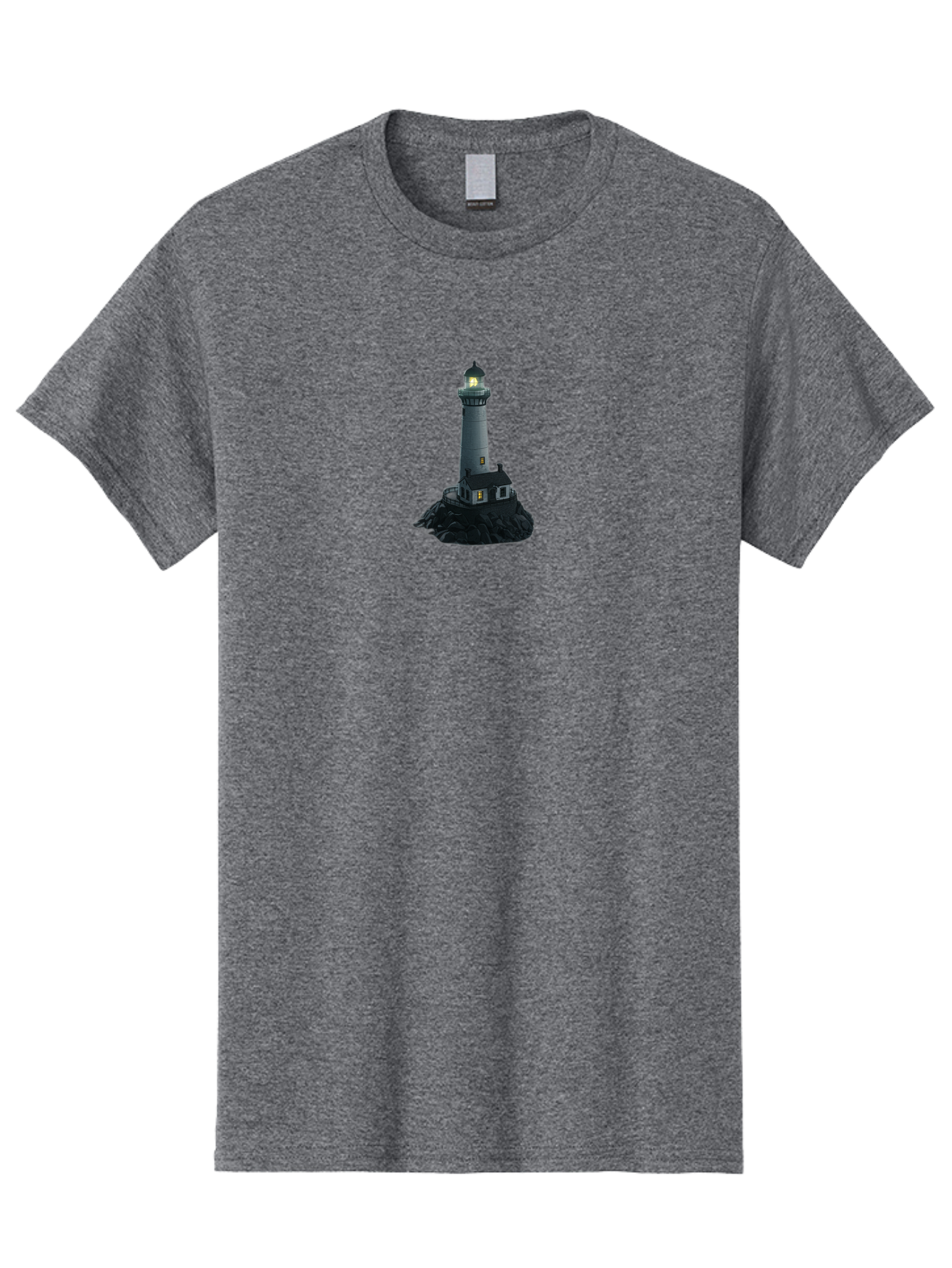 Lighthouse-2 Men'S Graphic Tee, 100% Cotton, Comfortable Casual Summer Wear, Machine Washable, Vintage Camera, Old Camera, Antique Camera, Black Camera, Classic Photography, Photography Equipment, Nostalgic Device, Film Camera, Camera Art Bag706