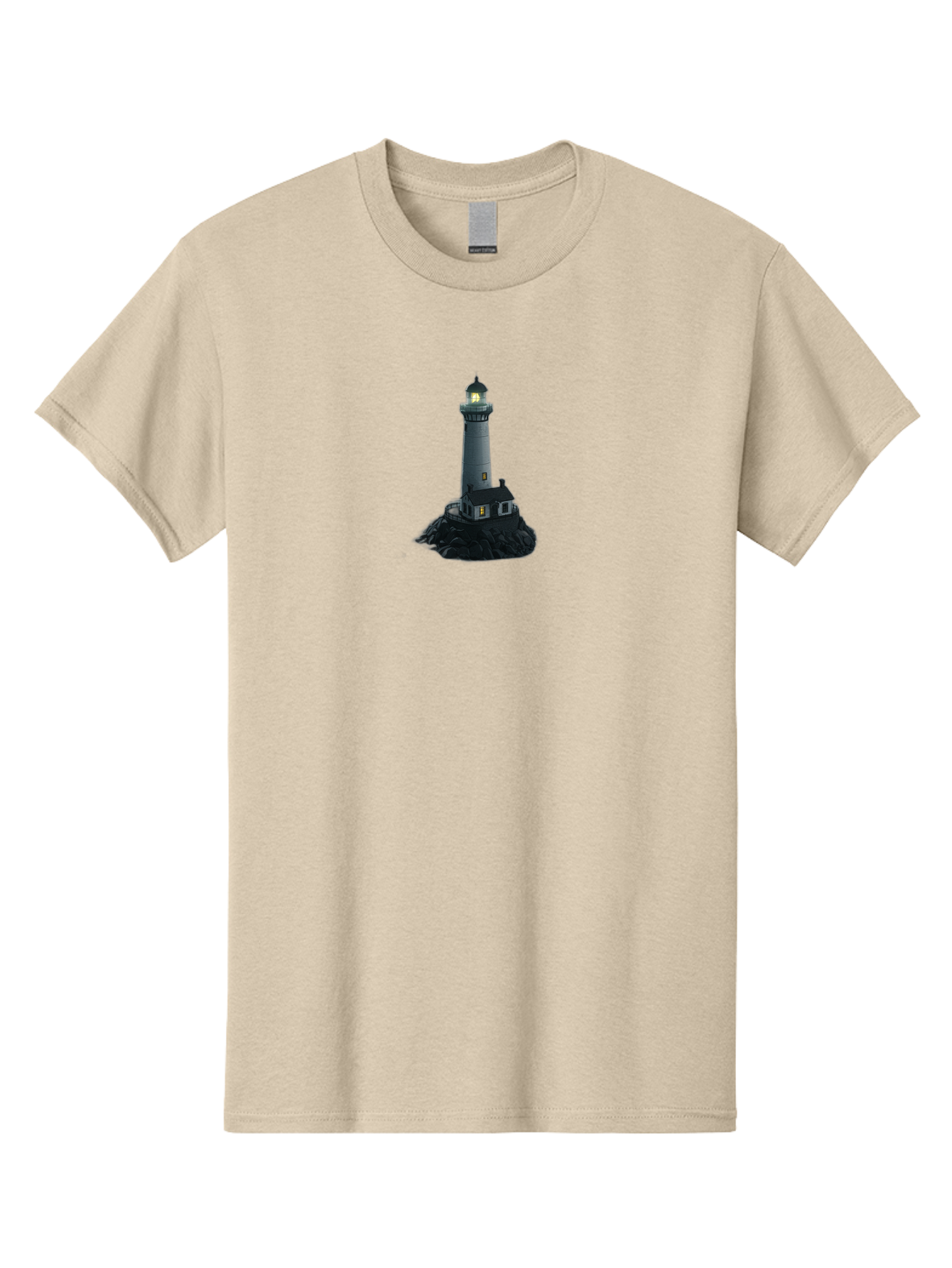 Lighthouse-2 Men'S Graphic Tee, 100% Cotton, Comfortable Casual Summer Wear, Machine Washable, Vintage Camera, Old Camera, Antique Camera, Black Camera, Classic Photography, Photography Equipment, Nostalgic Device, Film Camera, Camera Art Bag706
