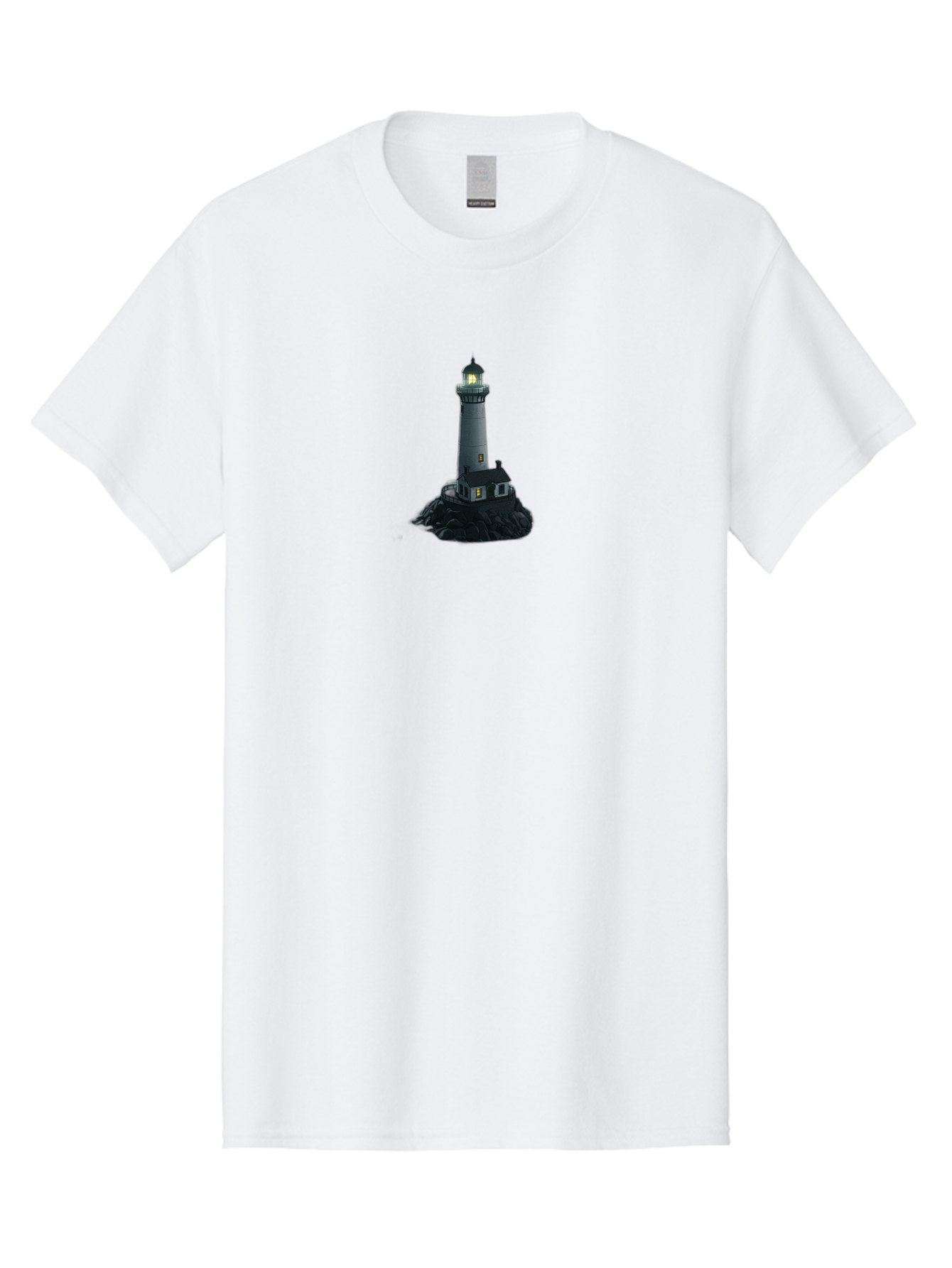 Lighthouse-2 Men'S Graphic Tee, 100% Cotton, Comfortable Casual Summer Wear, Machine Washable, Vintage Camera, Old Camera, Antique Camera, Black Camera, Classic Photography, Photography Equipment, Nostalgic Device, Film Camera, Camera Art Bag706
