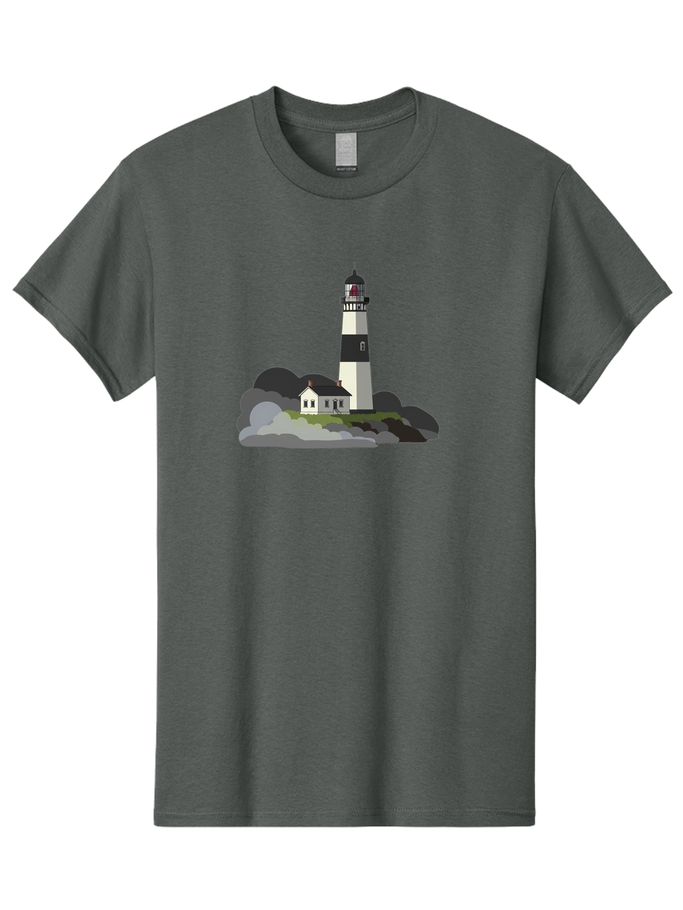 Lighthouse-3 Men'S Graphic Tee, 100% Cotton, Comfortable Casual Summer Wear, Machine Washable, Vintage Camera, Old Camera, Antique Camera, Black Camera, Classic Photography, Photography Equipment, Nostalgic Device, Film Camera, Camera Art Bag707