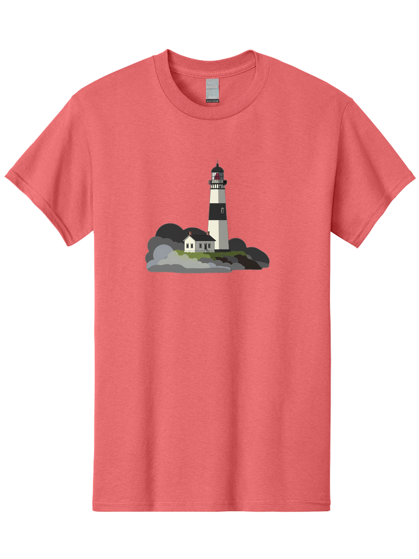 Lighthouse-3 Men'S Graphic Tee, 100% Cotton, Comfortable Casual Summer Wear, Machine Washable, Vintage Camera, Old Camera, Antique Camera, Black Camera, Classic Photography, Photography Equipment, Nostalgic Device, Film Camera, Camera Art Bag707
