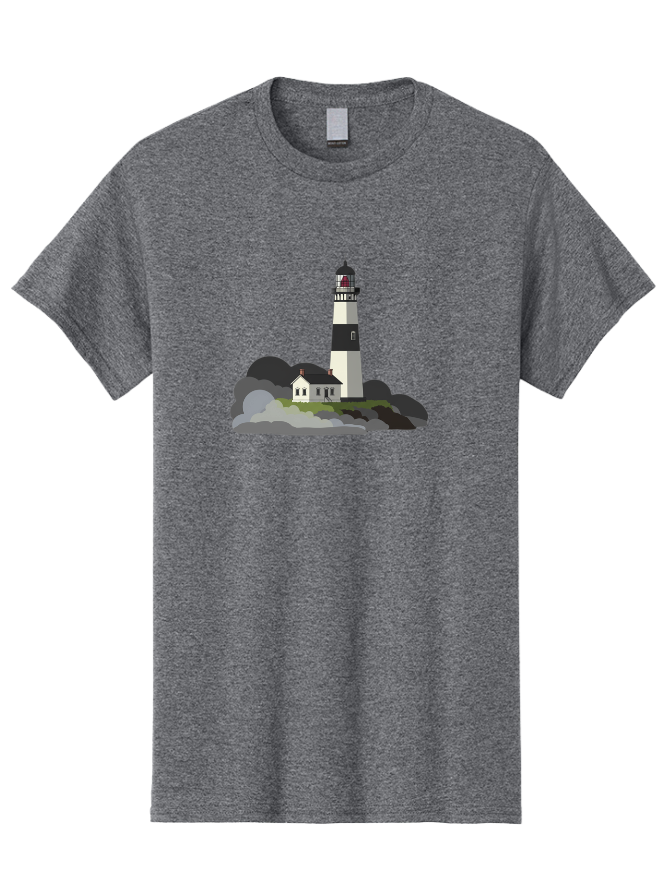 Lighthouse-3 Men'S Graphic Tee, 100% Cotton, Comfortable Casual Summer Wear, Machine Washable, Vintage Camera, Old Camera, Antique Camera, Black Camera, Classic Photography, Photography Equipment, Nostalgic Device, Film Camera, Camera Art Bag707